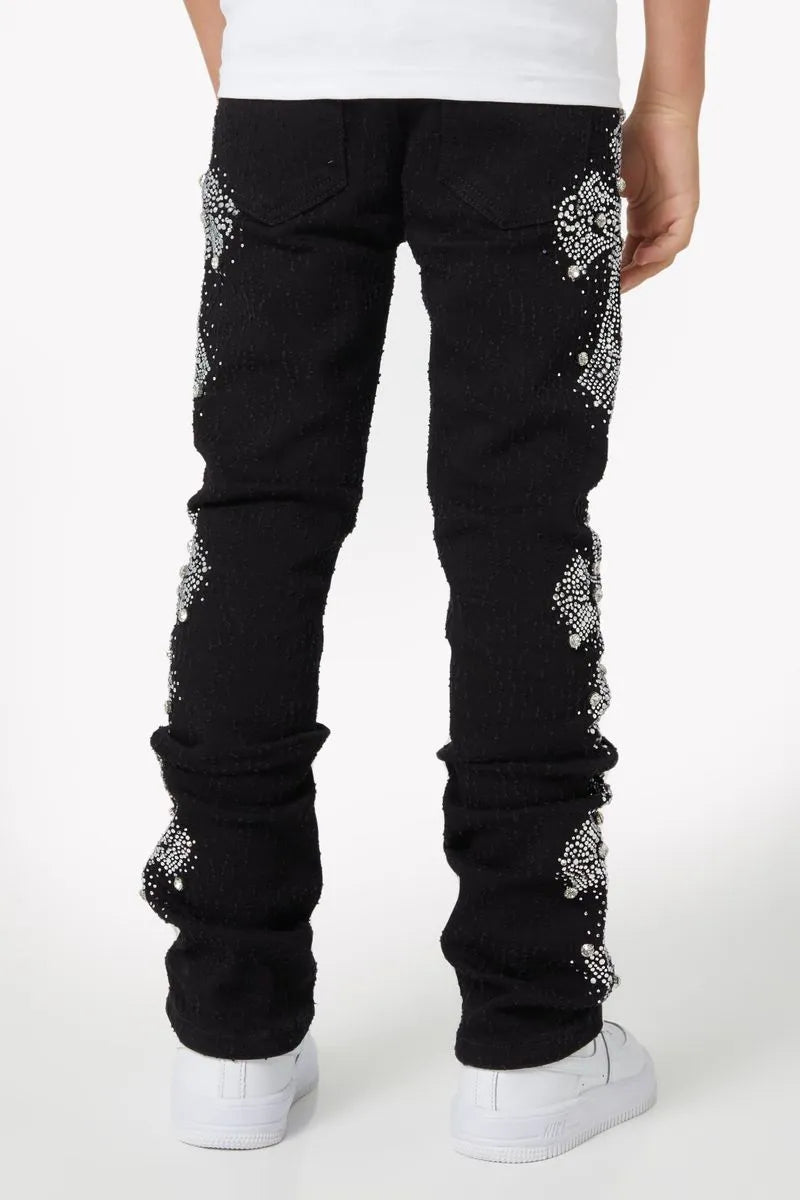 Kid's Distressed Cross Denim Pant