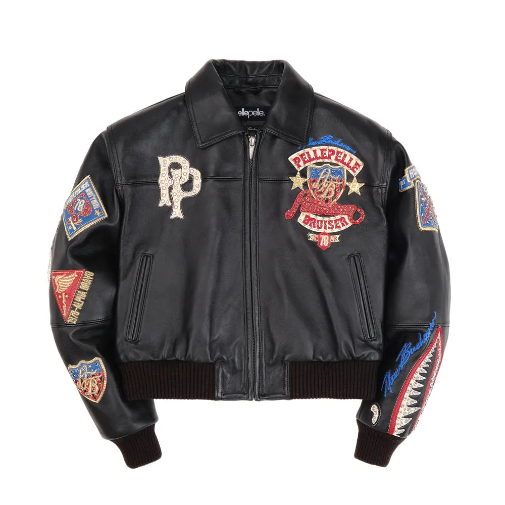 Women's American Bruiser Crop Leather Jacket