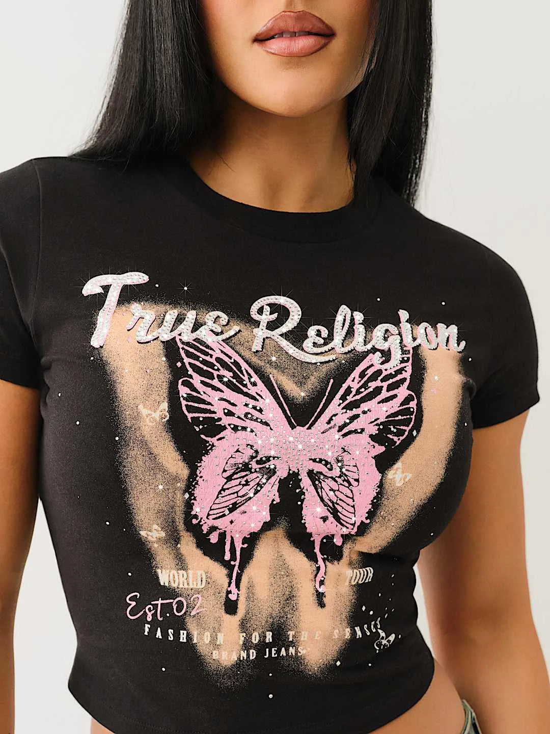 Women's Crystl Butterfly Baby T-Shirt