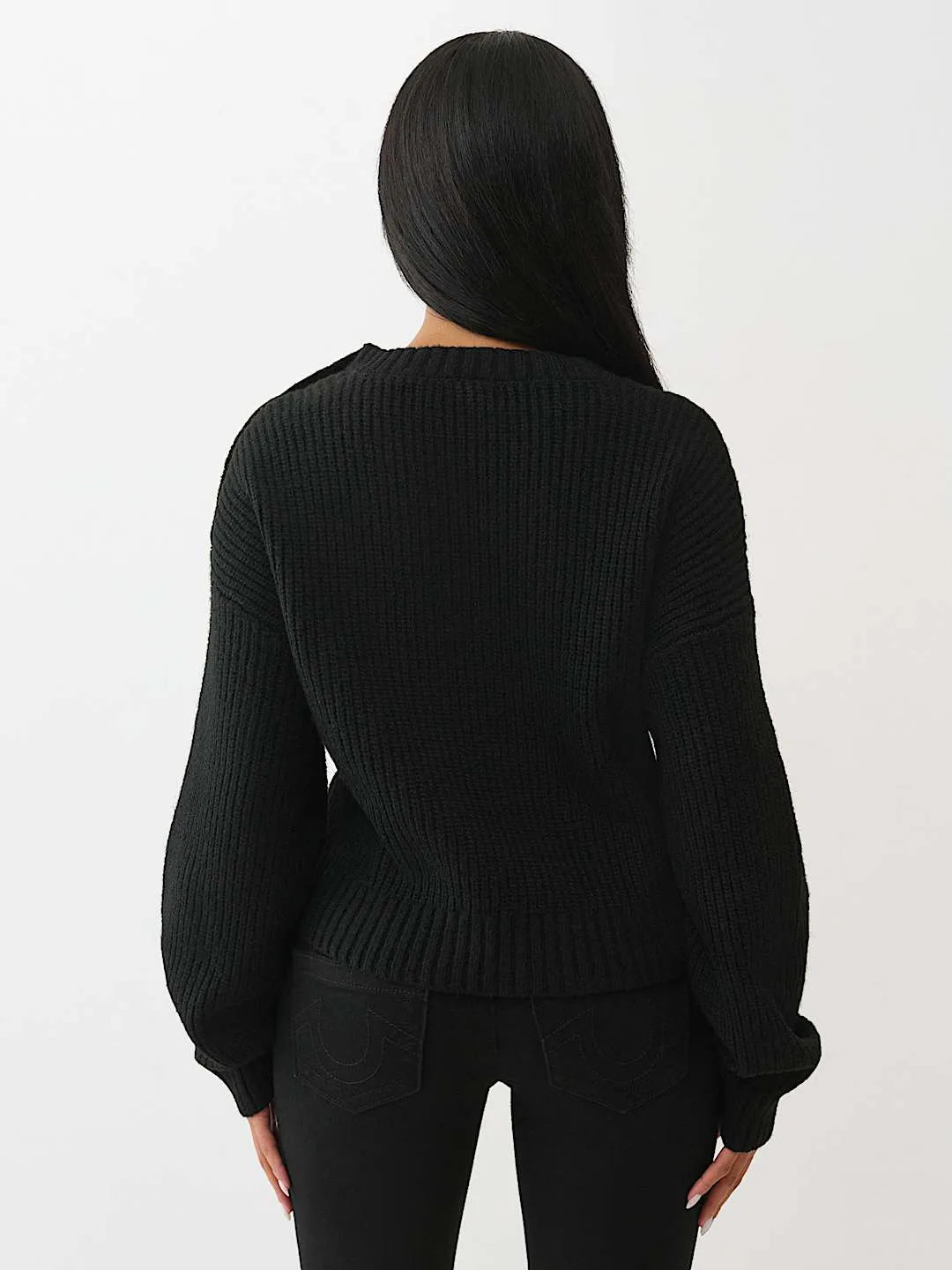 Women's Convertible Cold Shoulder Sweater