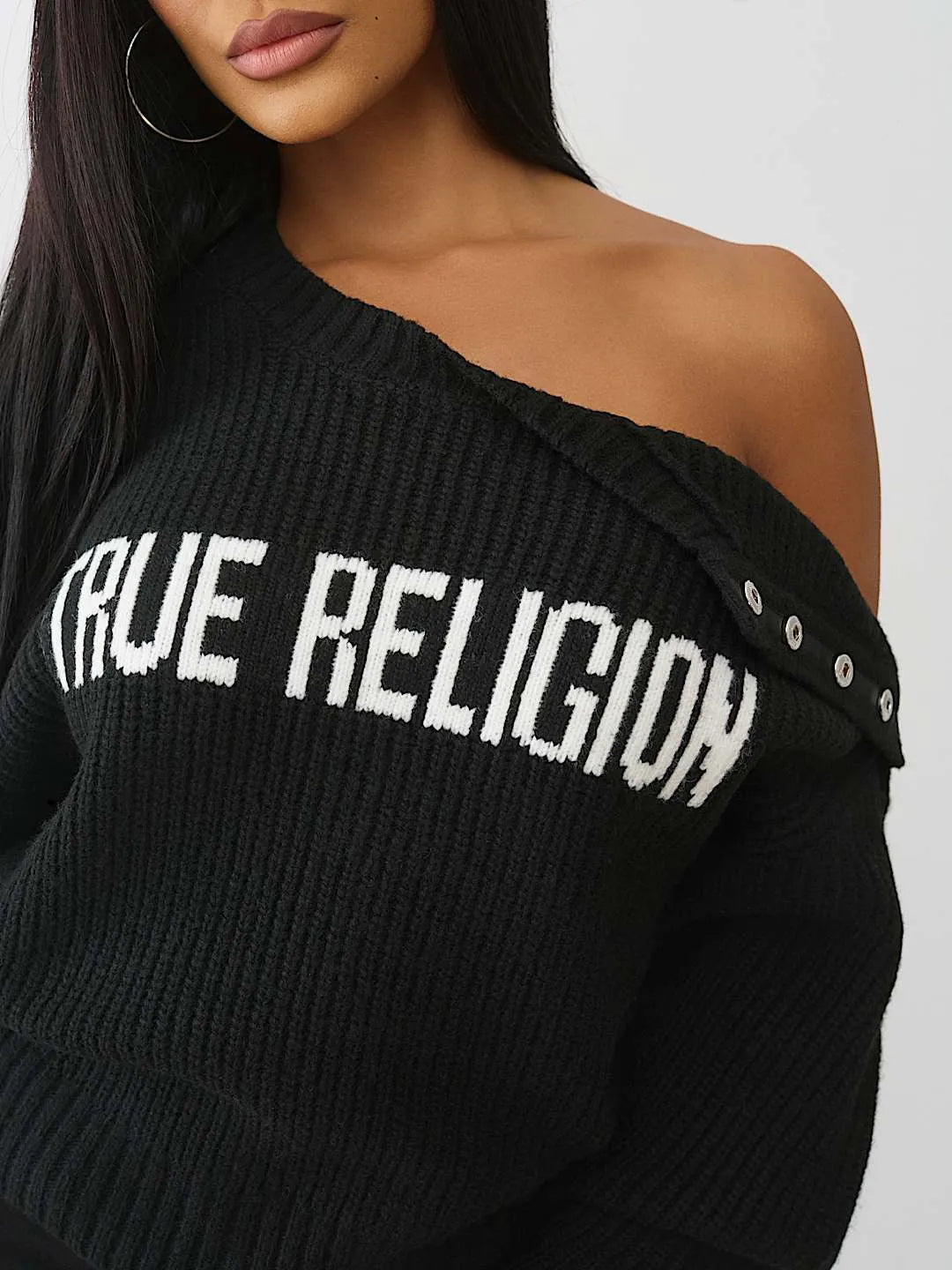 Women's Convertible Cold Shoulder Sweater