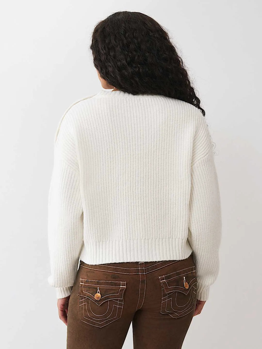 Women's Convertible Cold Shoulder Sweater