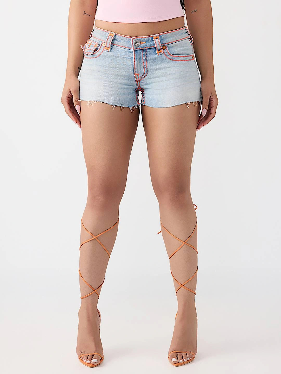 True Religion Women's Joey Lr Cut Off Sup T Flap Shorts