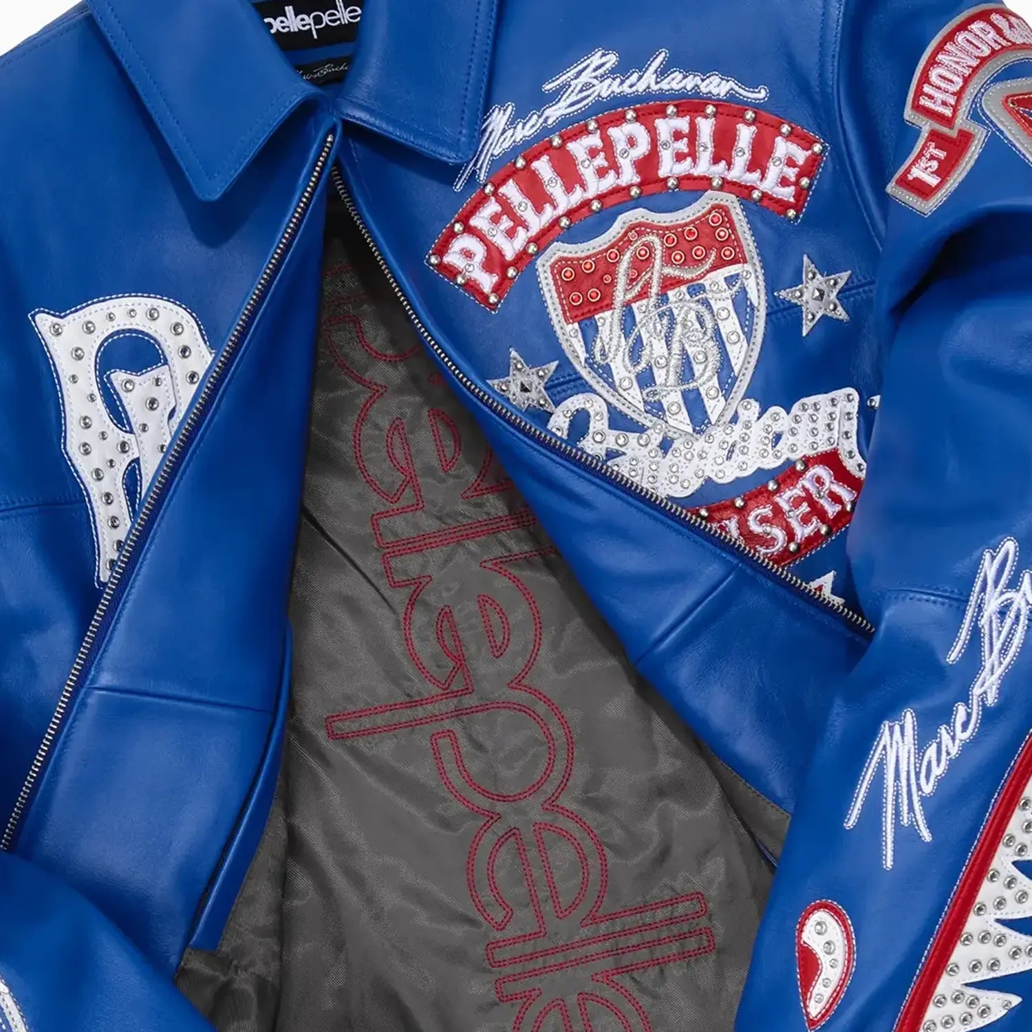 Pelle Pelle Men's American Bruiser Plush Leather Jacket Pelle Pelle Men's American Bruiser Plush Leather Jacket