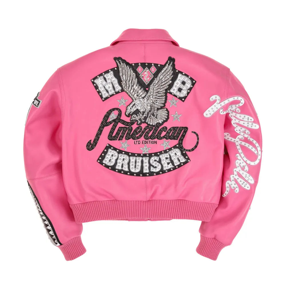 Women's American Bruiser Crop Leather Jacket