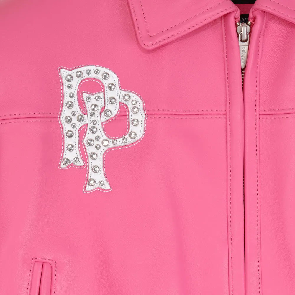 Women's American Bruiser Crop Leather Jacket
