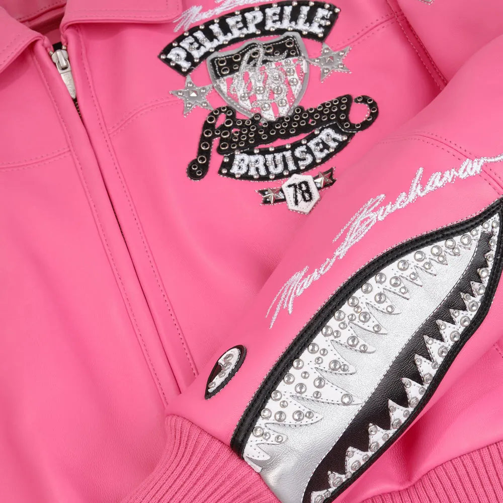 Women's American Bruiser Crop Leather Jacket