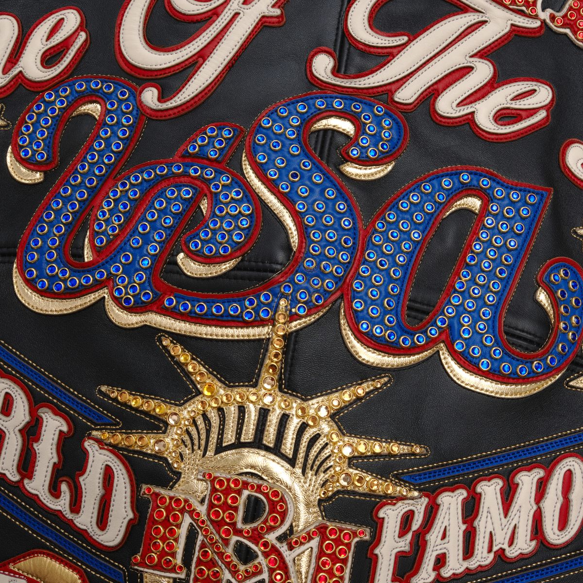 Men's Stars And Stripes Leather Jacket