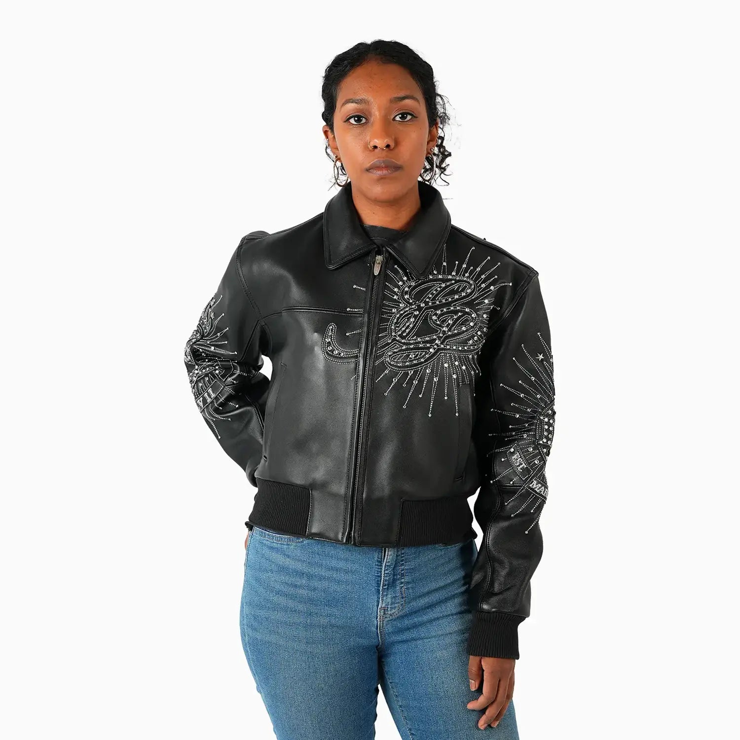 Women's 47th Anniversary Crop Leather Jacket