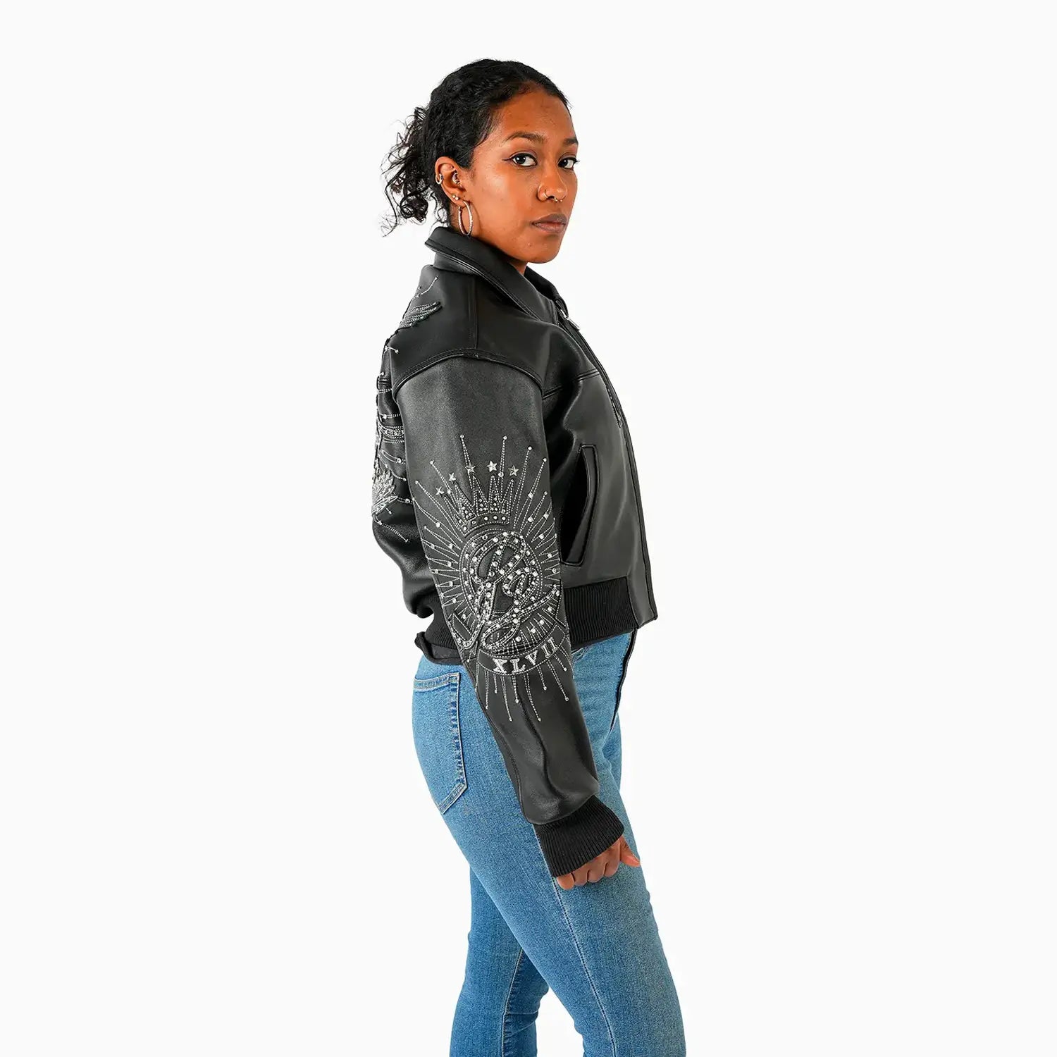 Women's 47th Anniversary Crop Leather Jacket