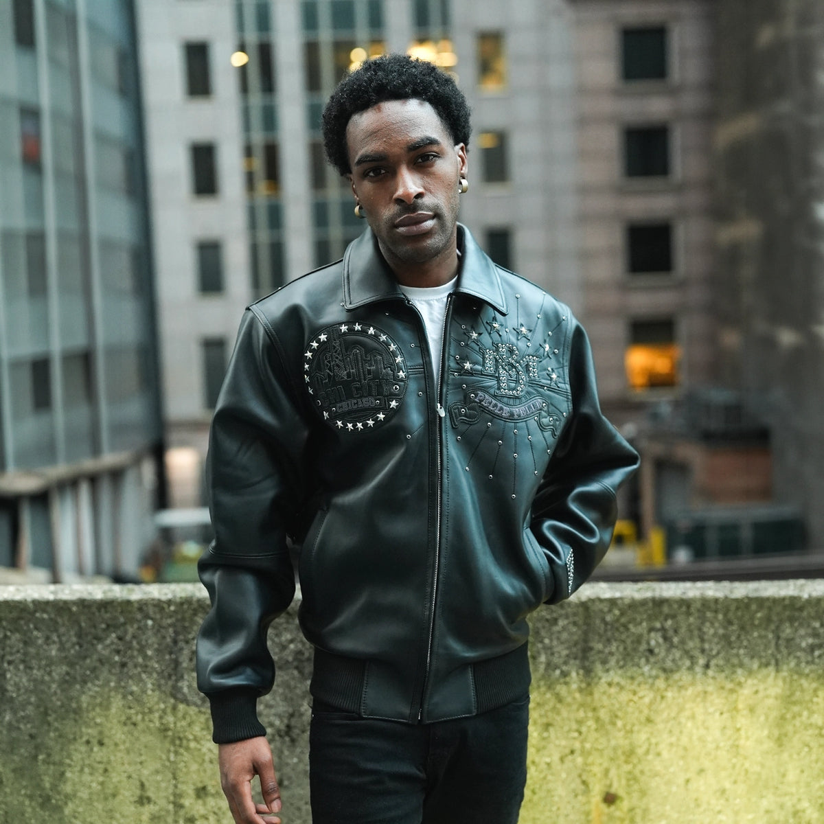 Pelle-Pelle X TB  Exclusive Men's Chi City Leather Jacket