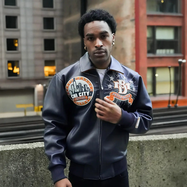 Pelle-Pelle X TB  Exclusive Men's Chi City Leather Jacket