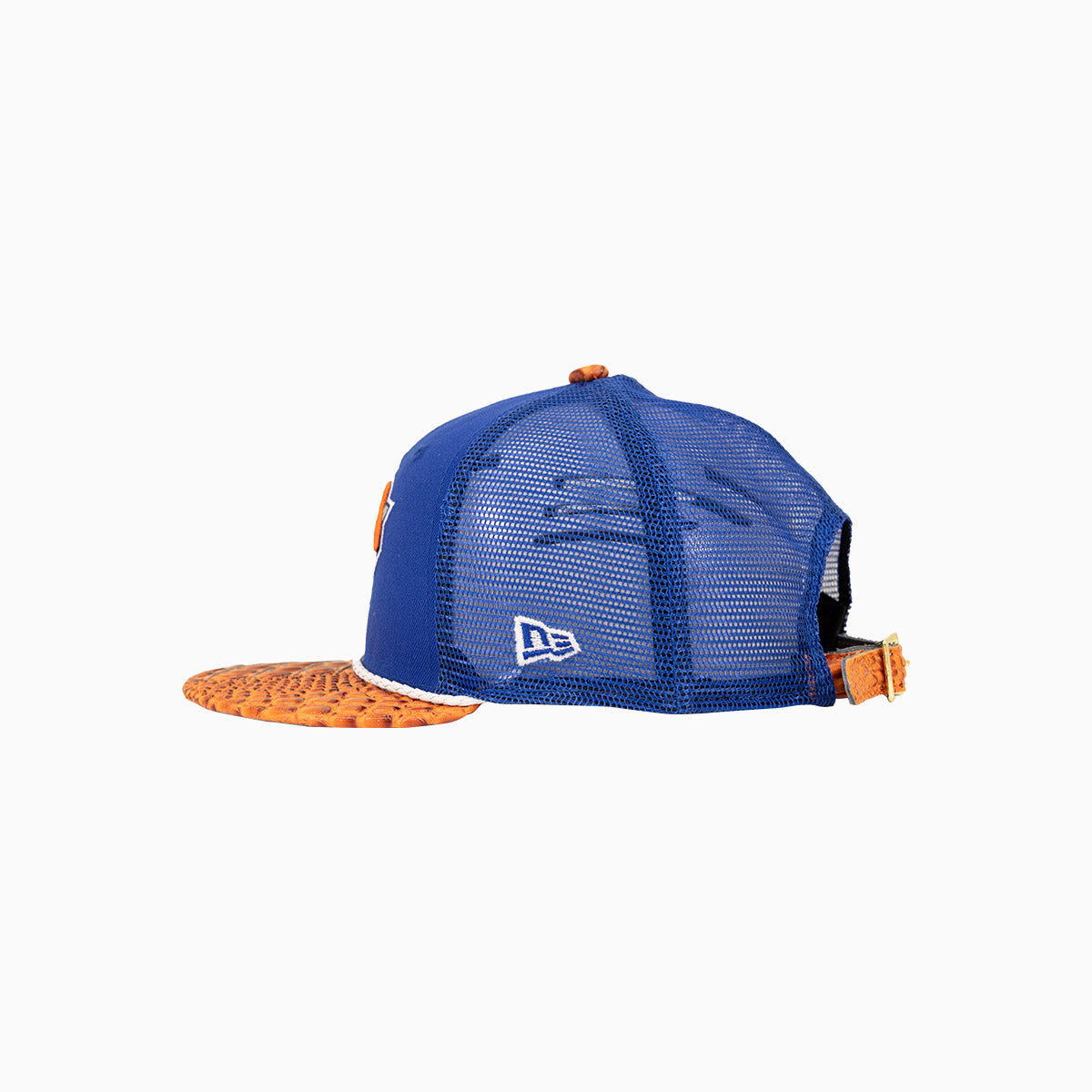 breyers-buck-50-new-york-knicks-trucker-hat-with-leather-visor-breyers-tnykth-blue-orange