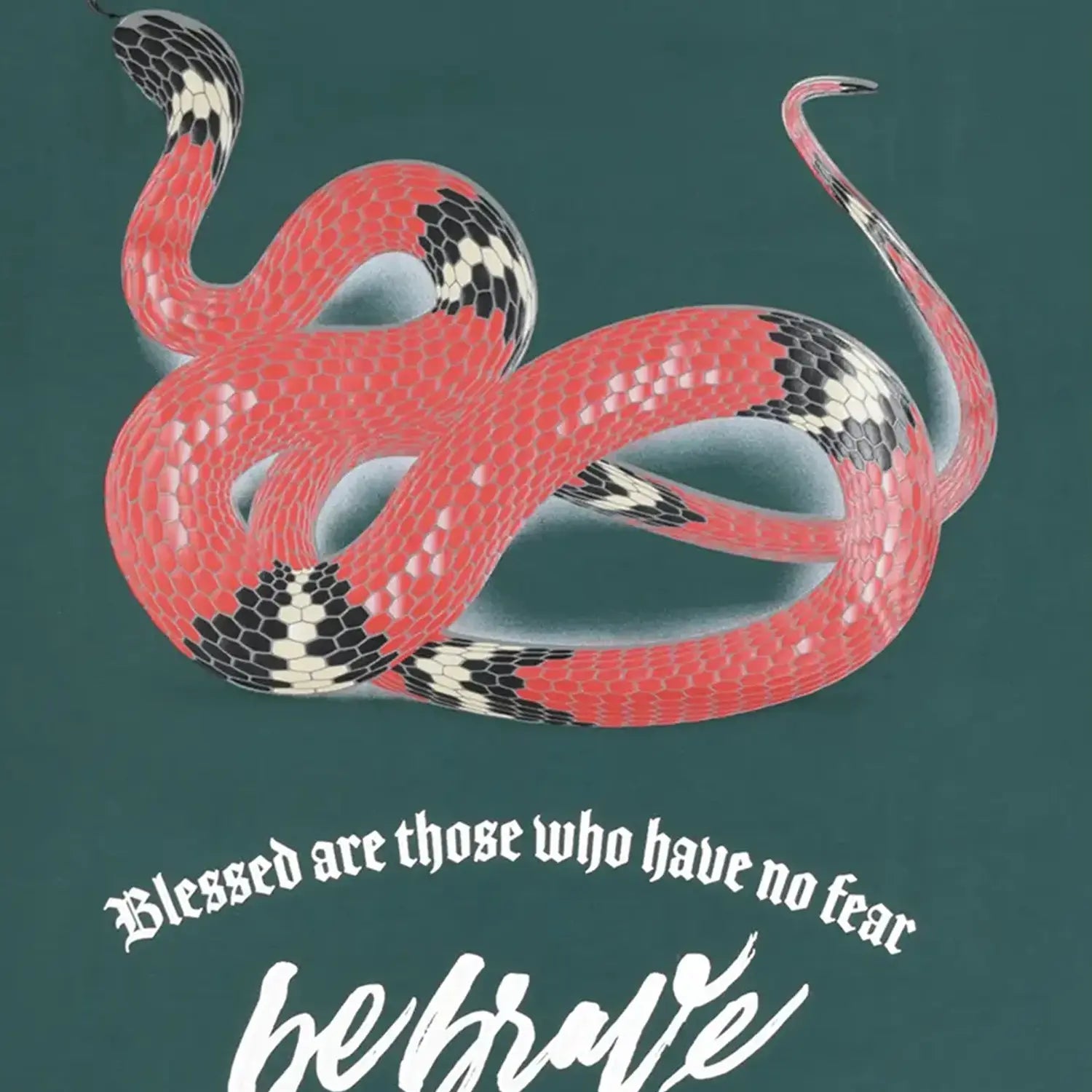 Men's Brave Snake Crew Neck T-Shirt Roberto Vino - Tops and Bottoms USA