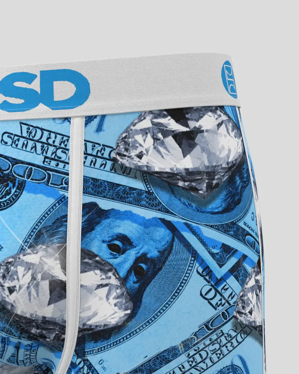 Men's Blue Fortune Standard Length Boxer