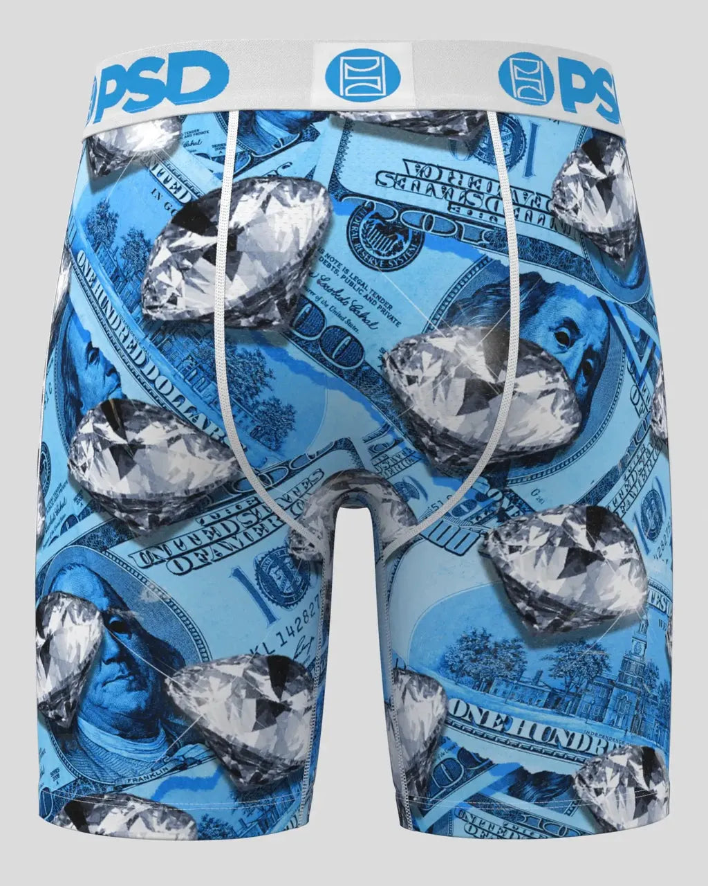 Men's Blue Fortune Standard Length Boxer