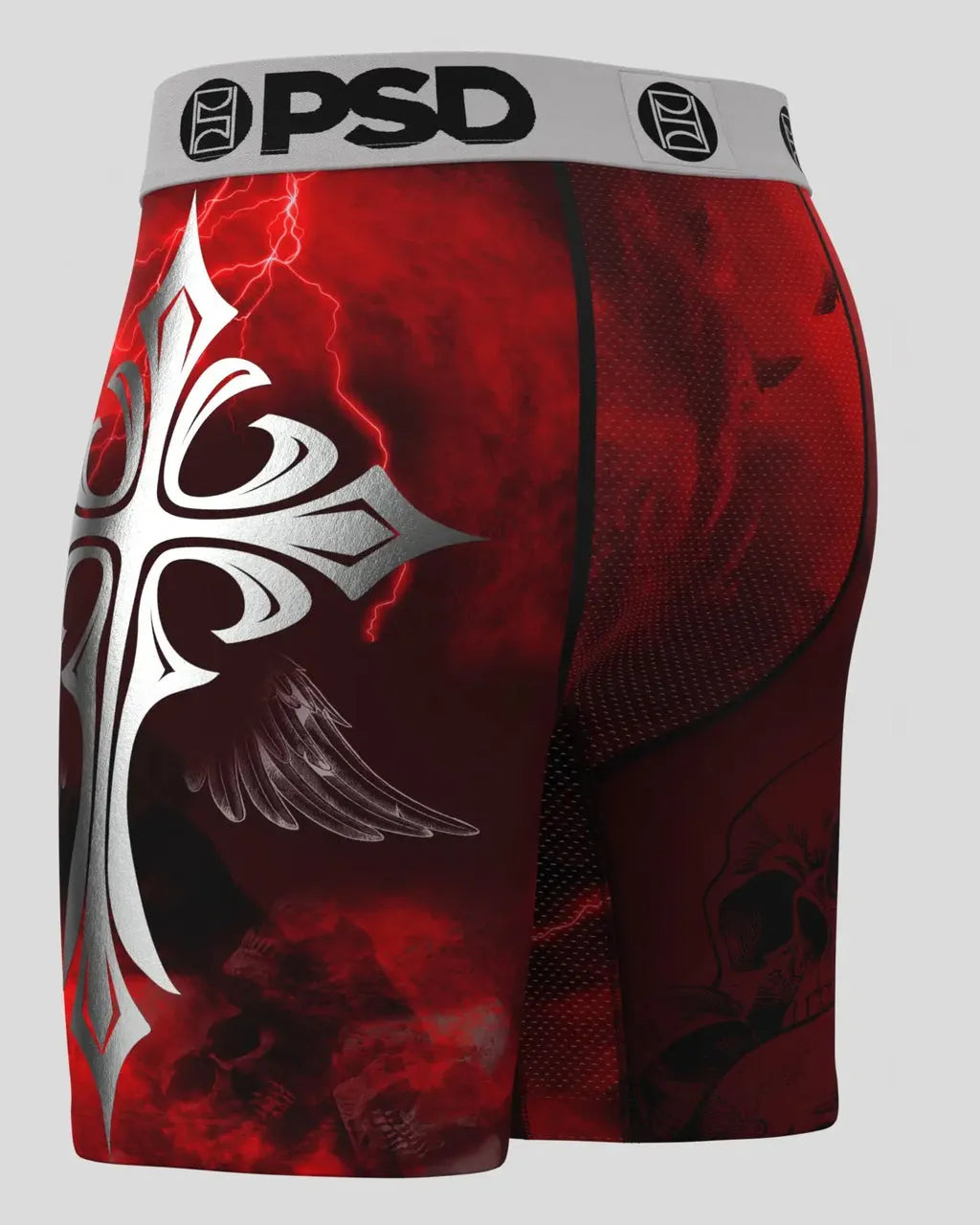 Men's Silver Wing Red Standard Length Boxer