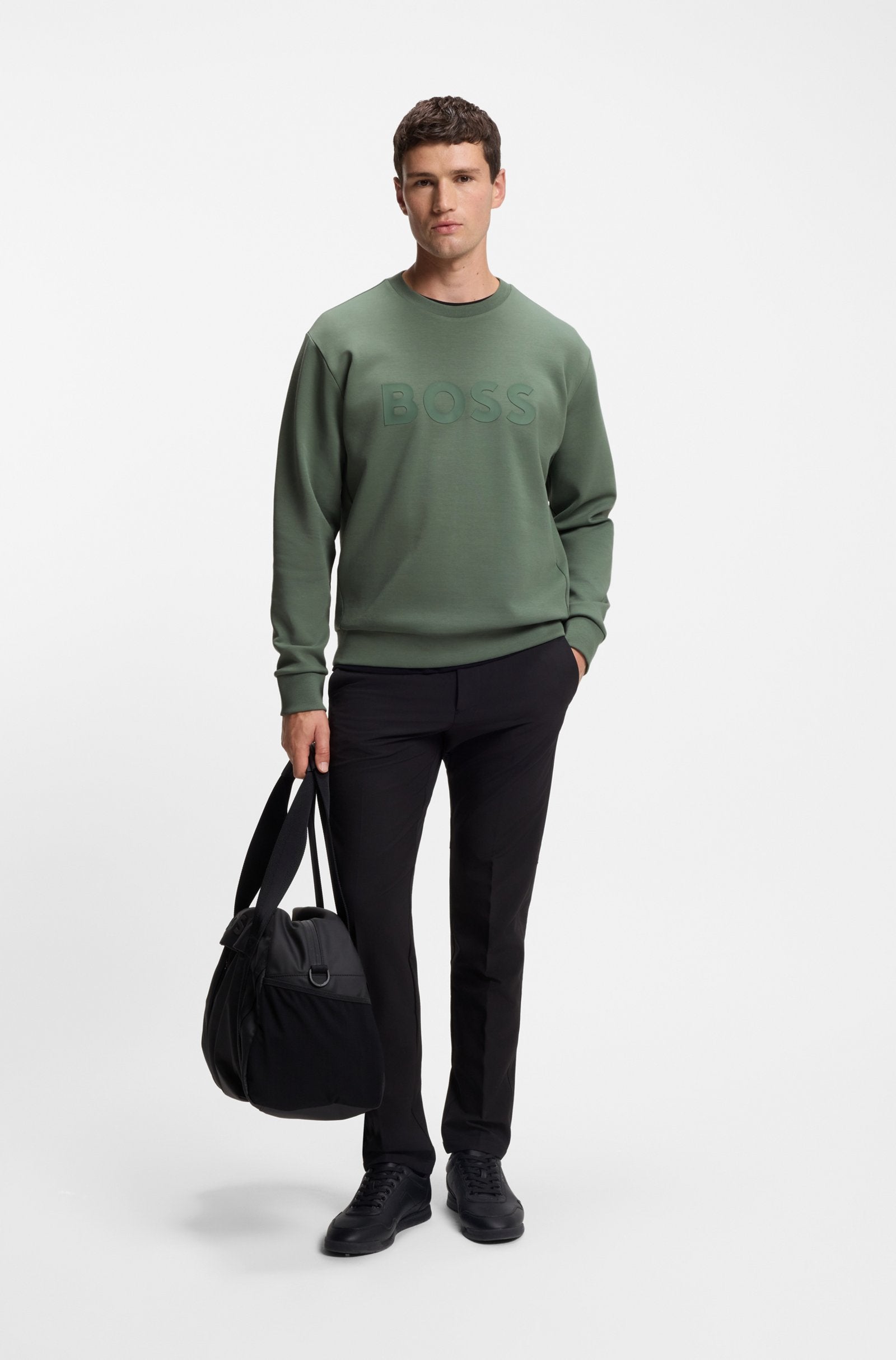 Men's Stretch Cotton Sweatshirt with Sandwich Logo
