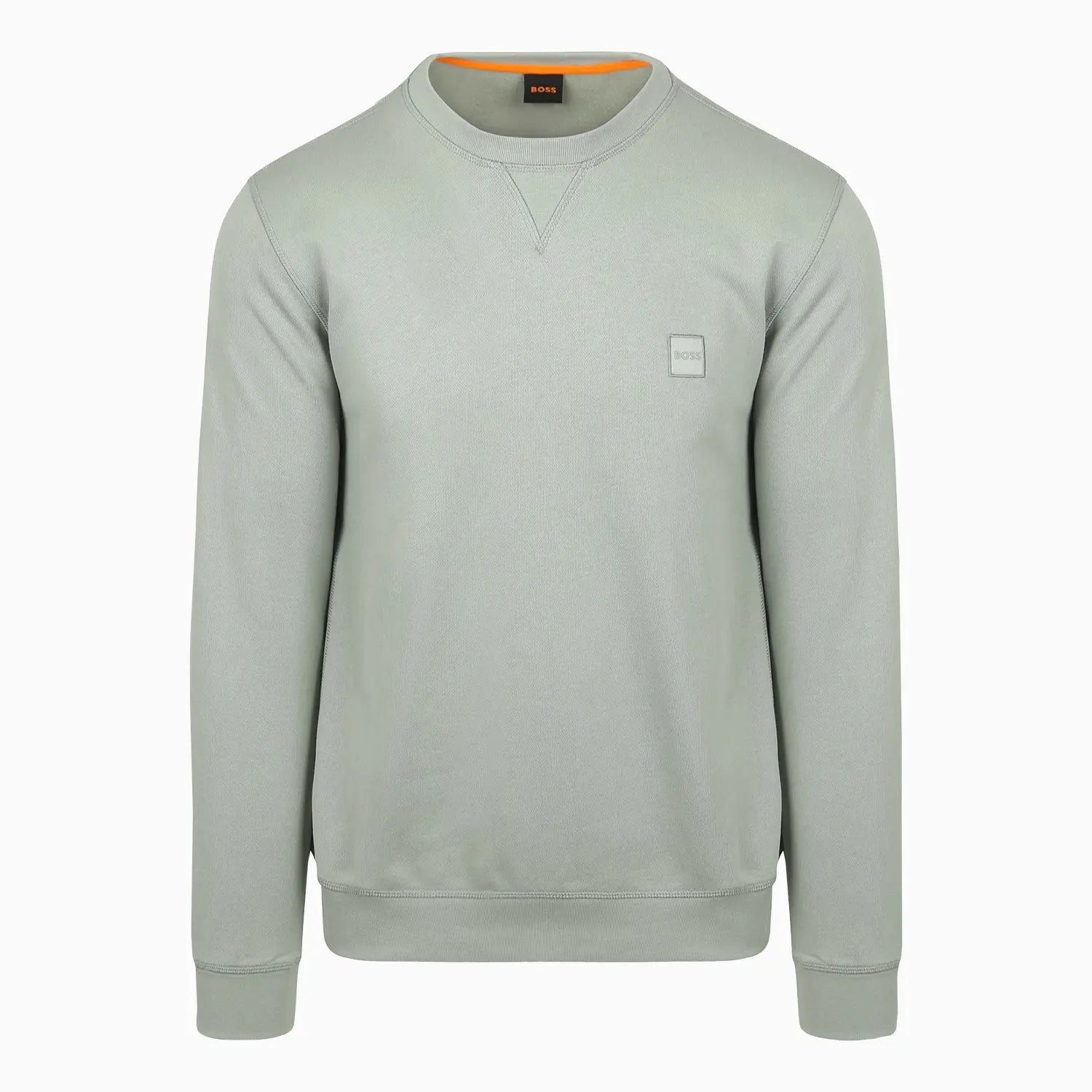 Men's Cotton Terry Sweatshirt with Logo Patch Hugo Boss - Tops and Bottoms USA