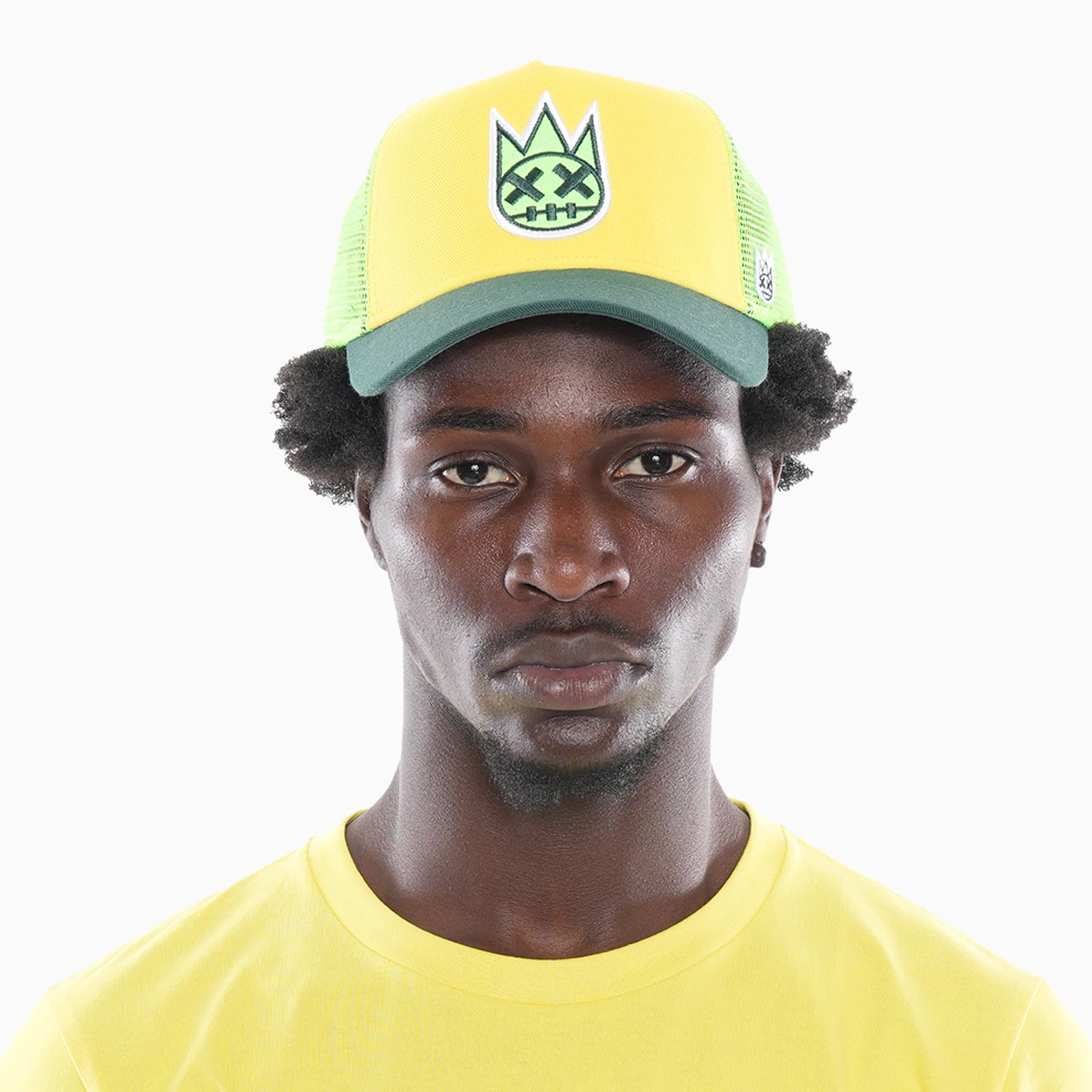 cult-of-individuality-mens-clean-logo-mesh-back-trucker-curved-visor-green-sheen-623ac-ch74a