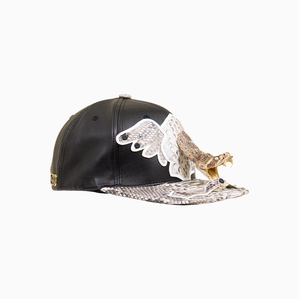 breyers-buck-50-leather-hat-with-faux-snake-skin-visor-breyers-slh-black-gy