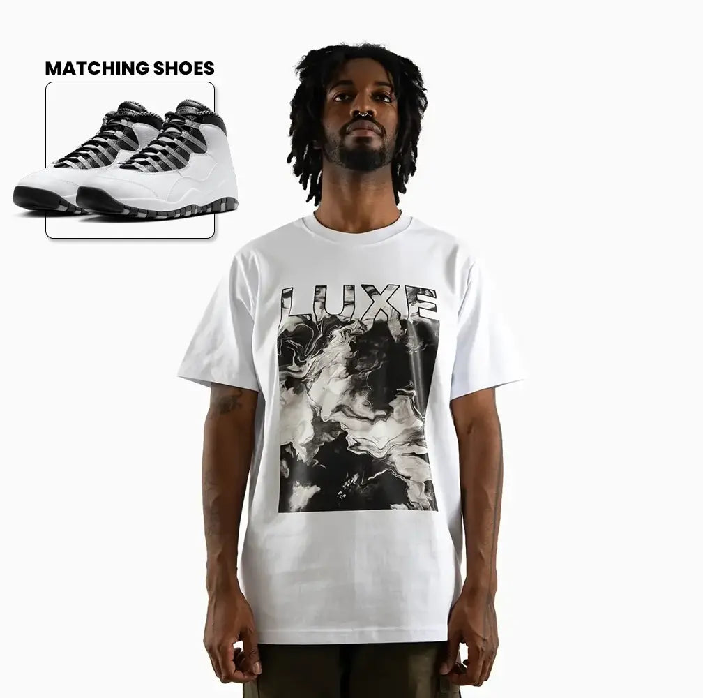 Men's Monochrome Marble Graphic T-Shirt