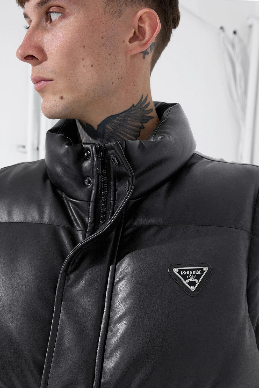 Men's Puffy Pu Vest