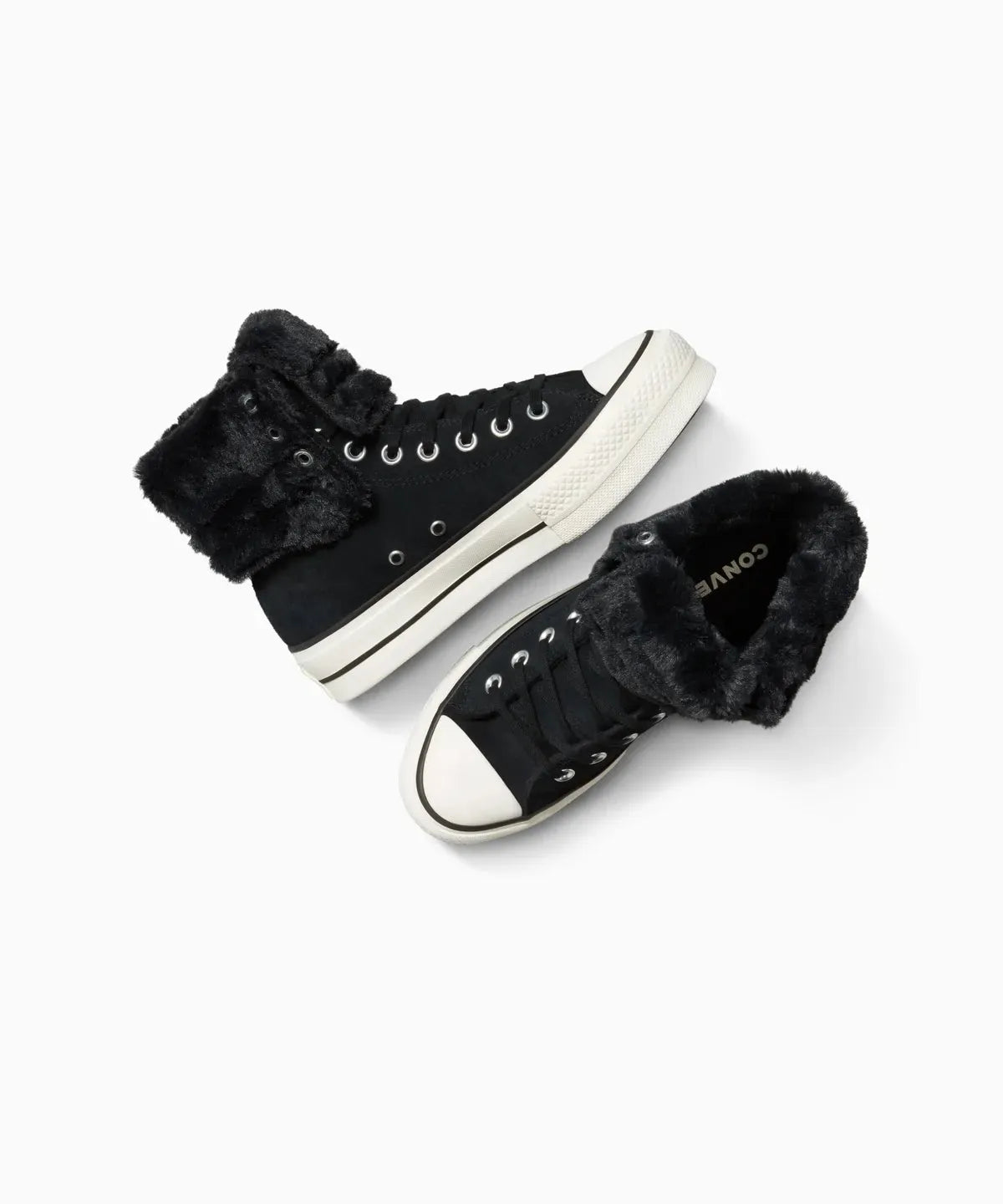 Women's All Star Fold Over Lift X-Hi Faux Fur