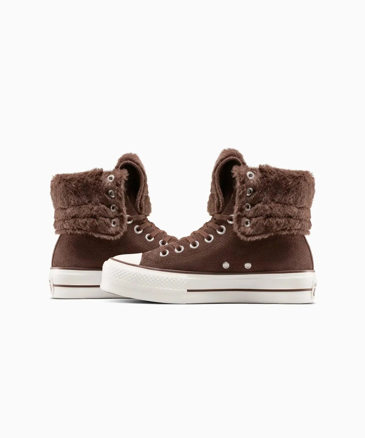 Women's All Star Fold Over Lift X-Hi Faux Fur