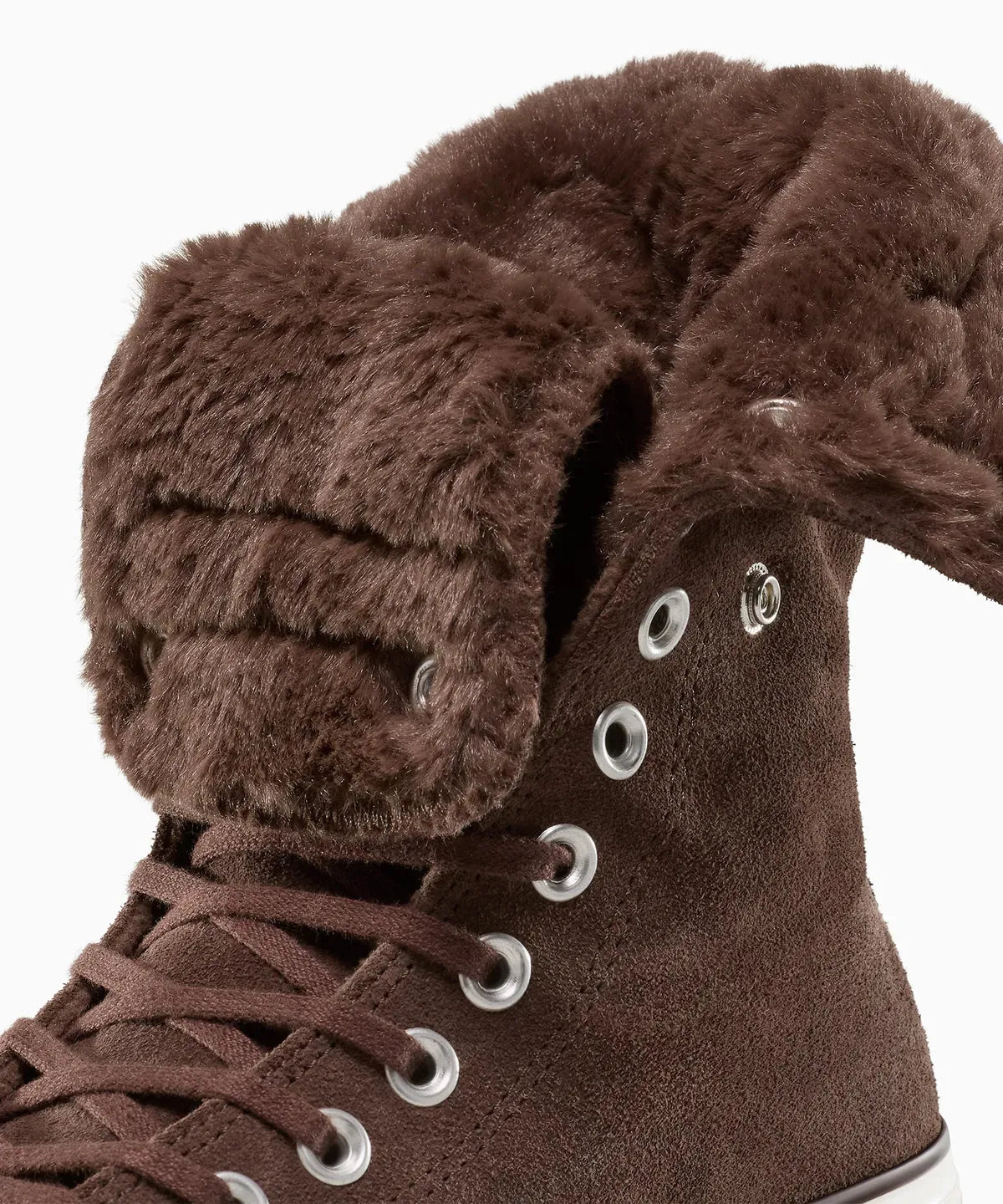 Women's All Star Fold Over Lift X-Hi Faux Fur