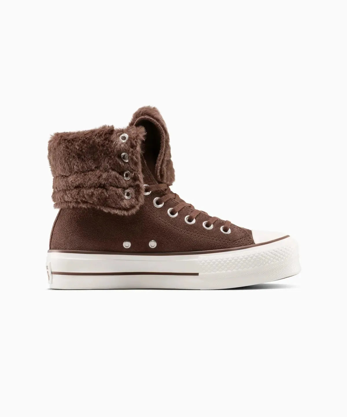 Women's All Star Fold Over Lift X-Hi Faux Fur