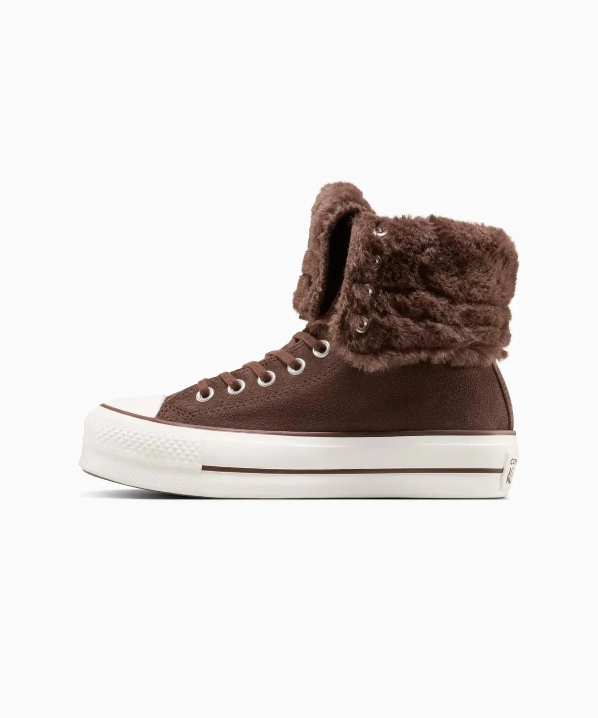 Women's All Star Fold Over Lift X-Hi Faux Fur