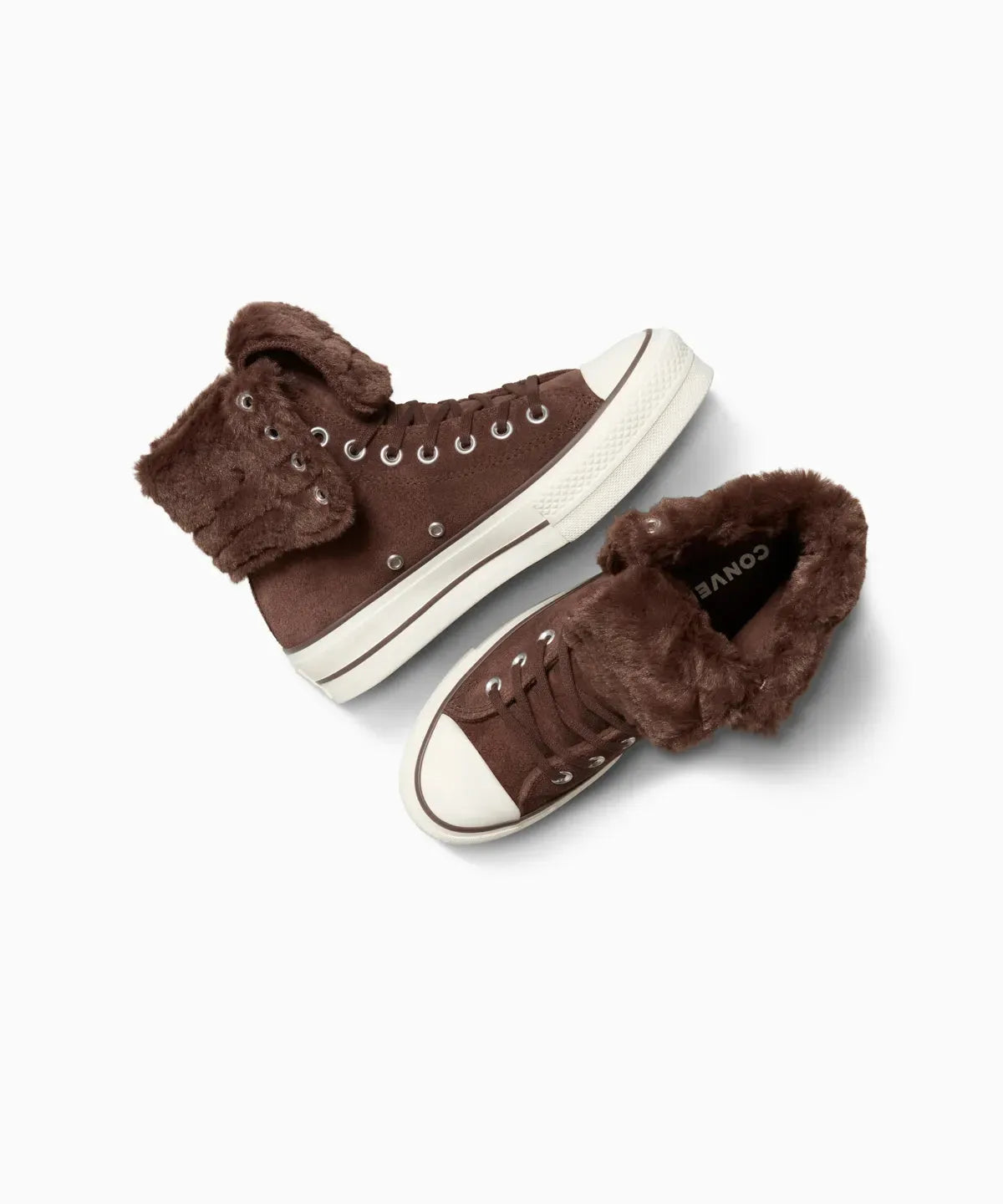 Women's All Star Fold Over Lift X-Hi Faux Fur