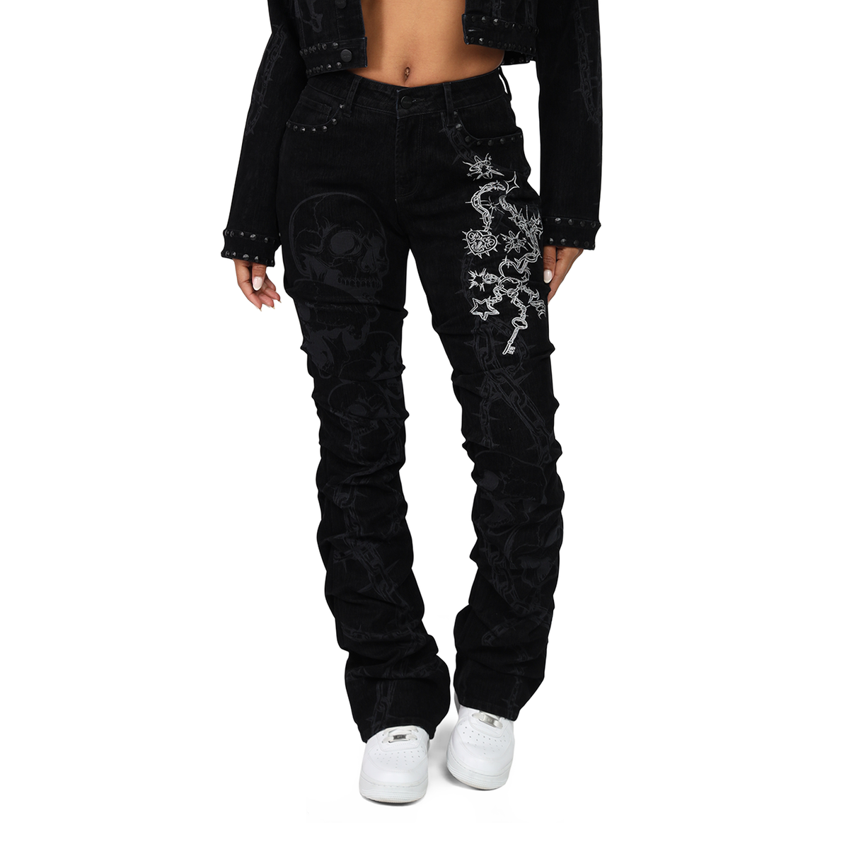 Women's High Rise Flocking Outfit