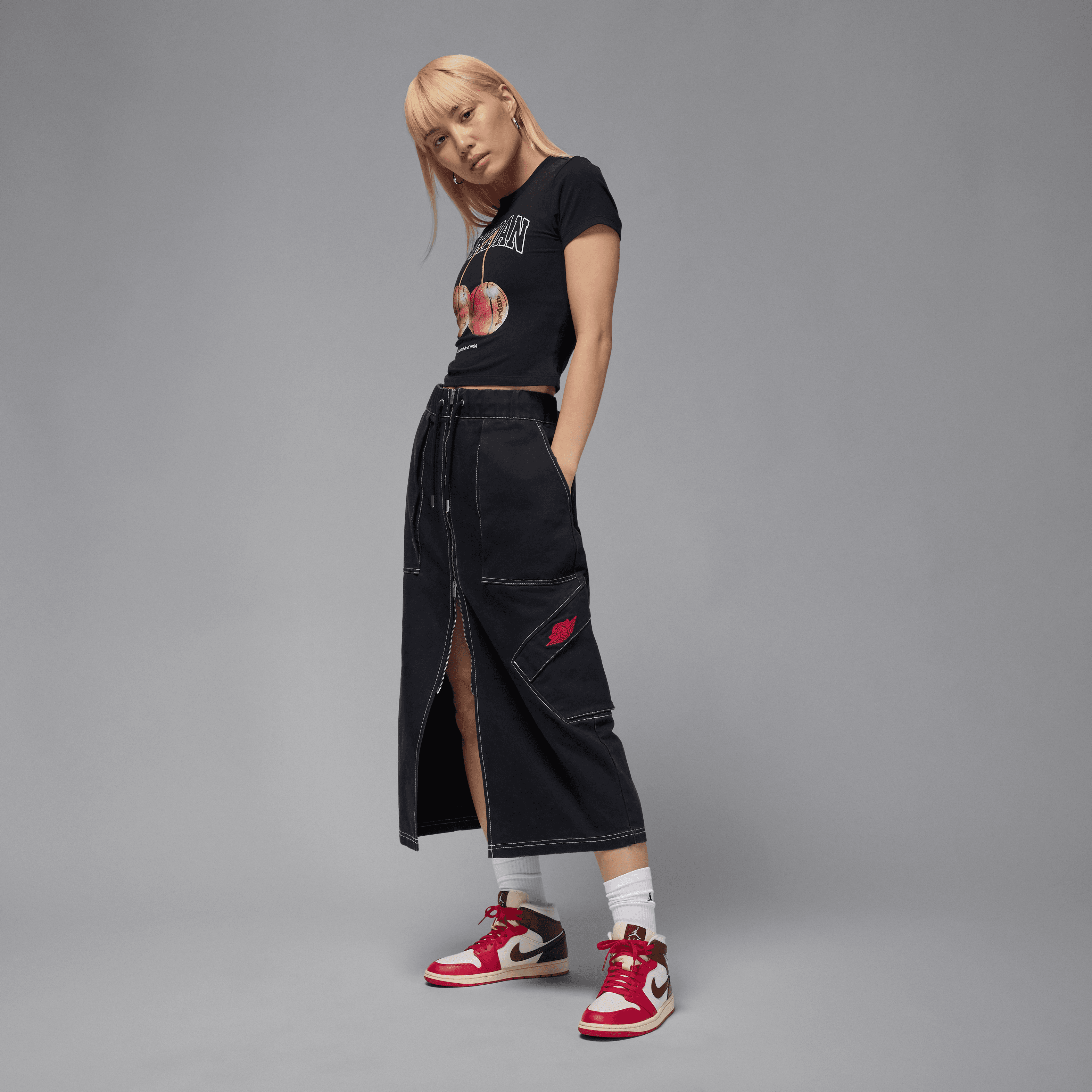 Women's Air Jordan 1 Mid "Sail Mystic Hibiscus"