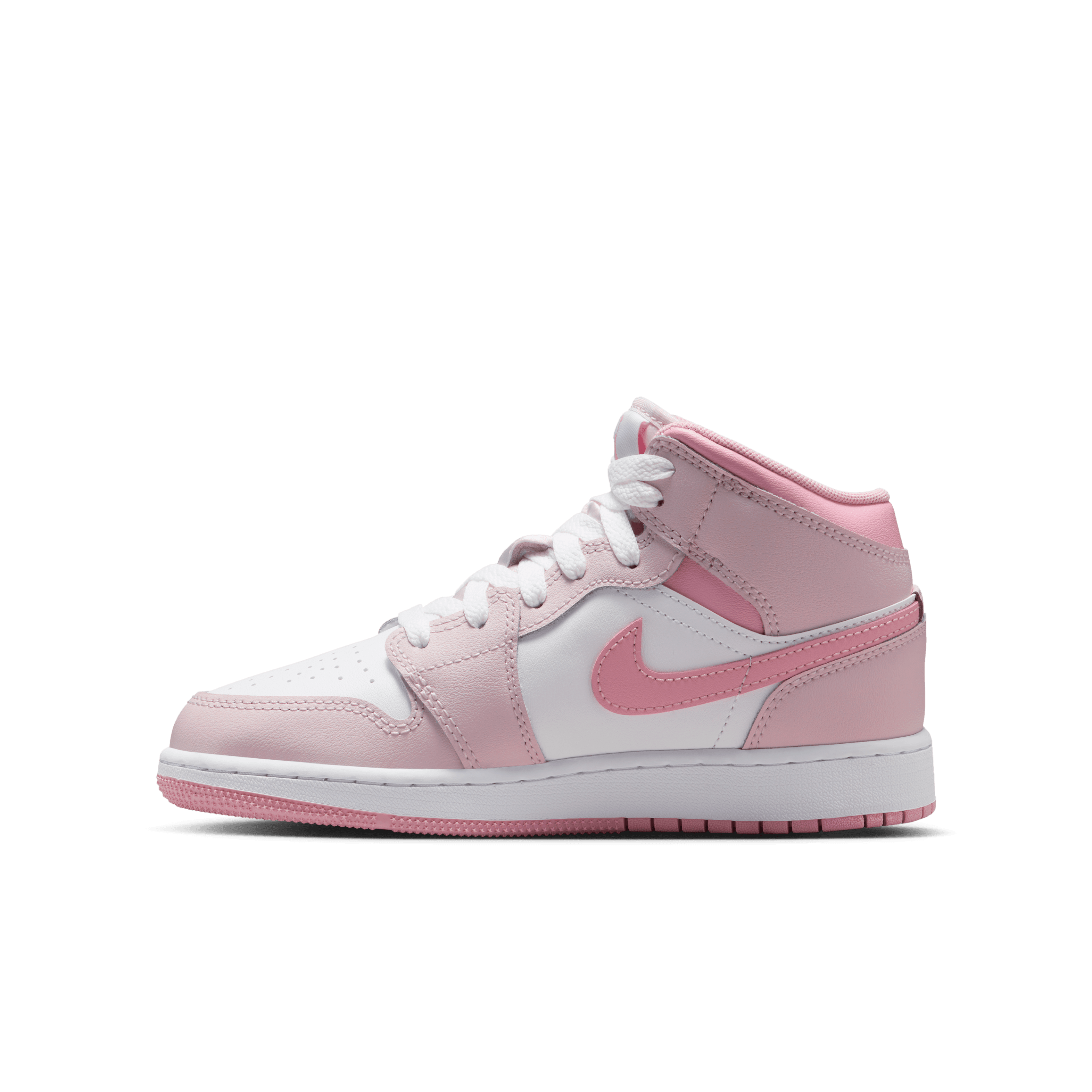 Kid's Air Jordan 1 Mid "Pearl Pink White" Grade School