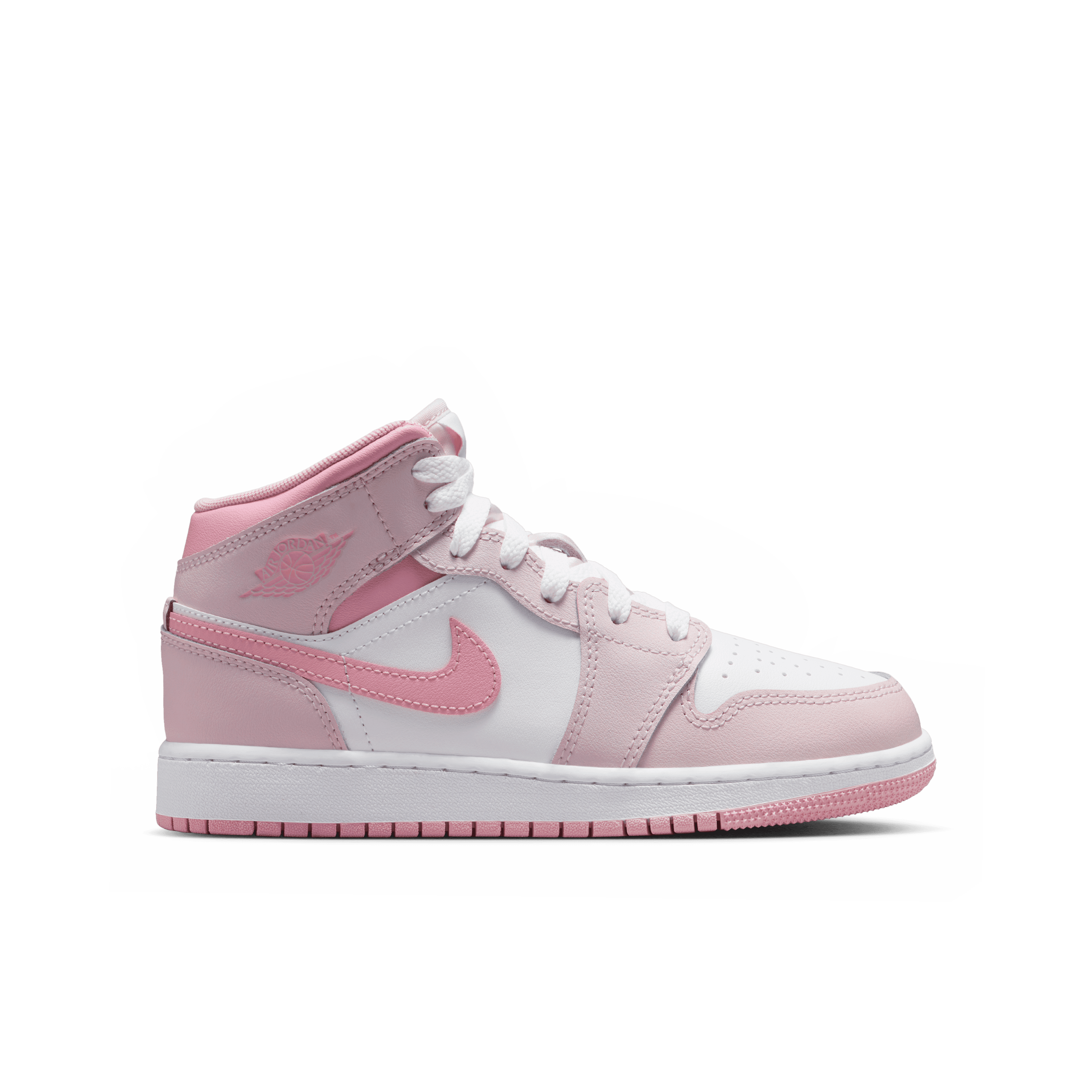 Kid's Air Jordan 1 Mid "Pearl Pink White" Grade School