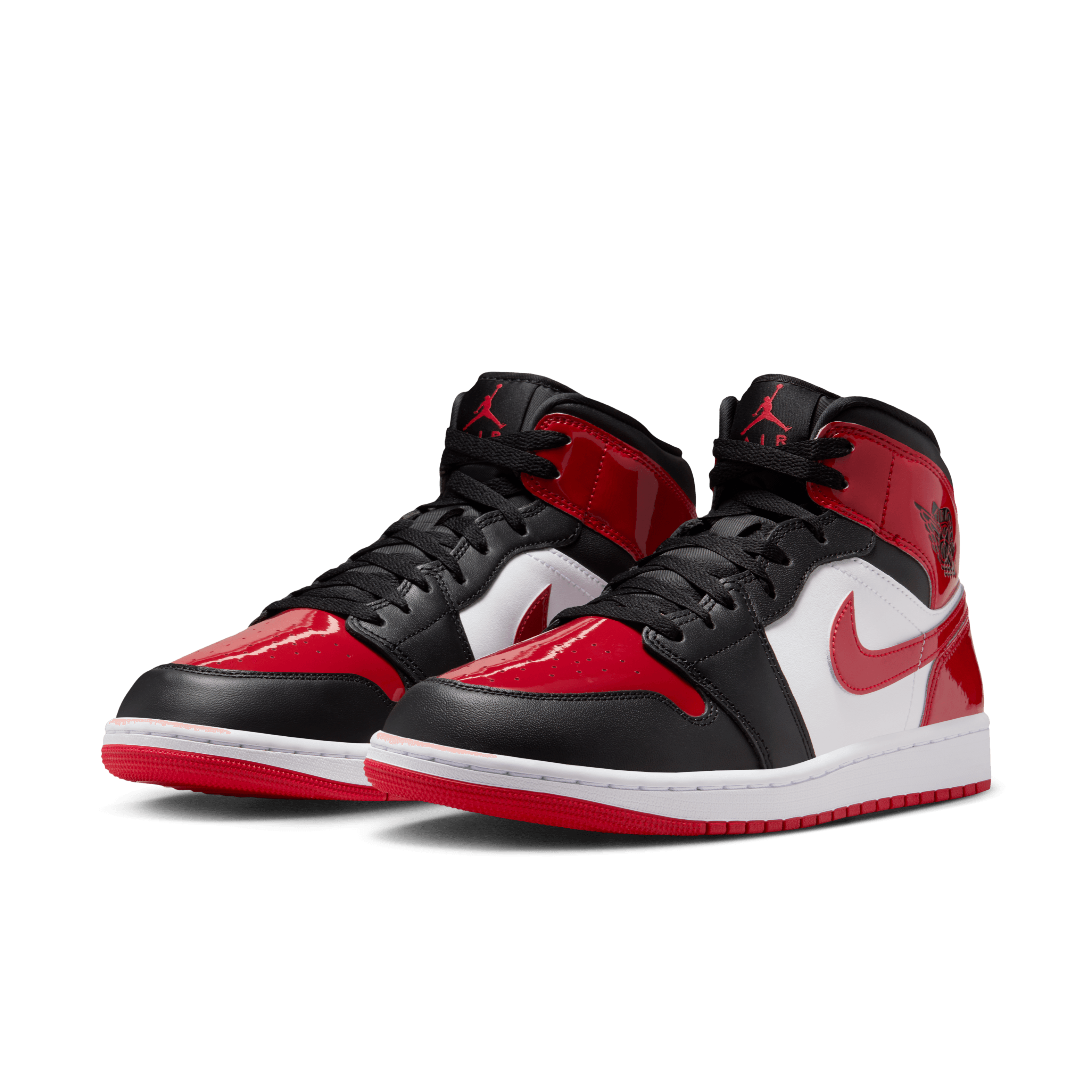 Men's Air Jordan 1 Mid SE "Patent Bred Toe"