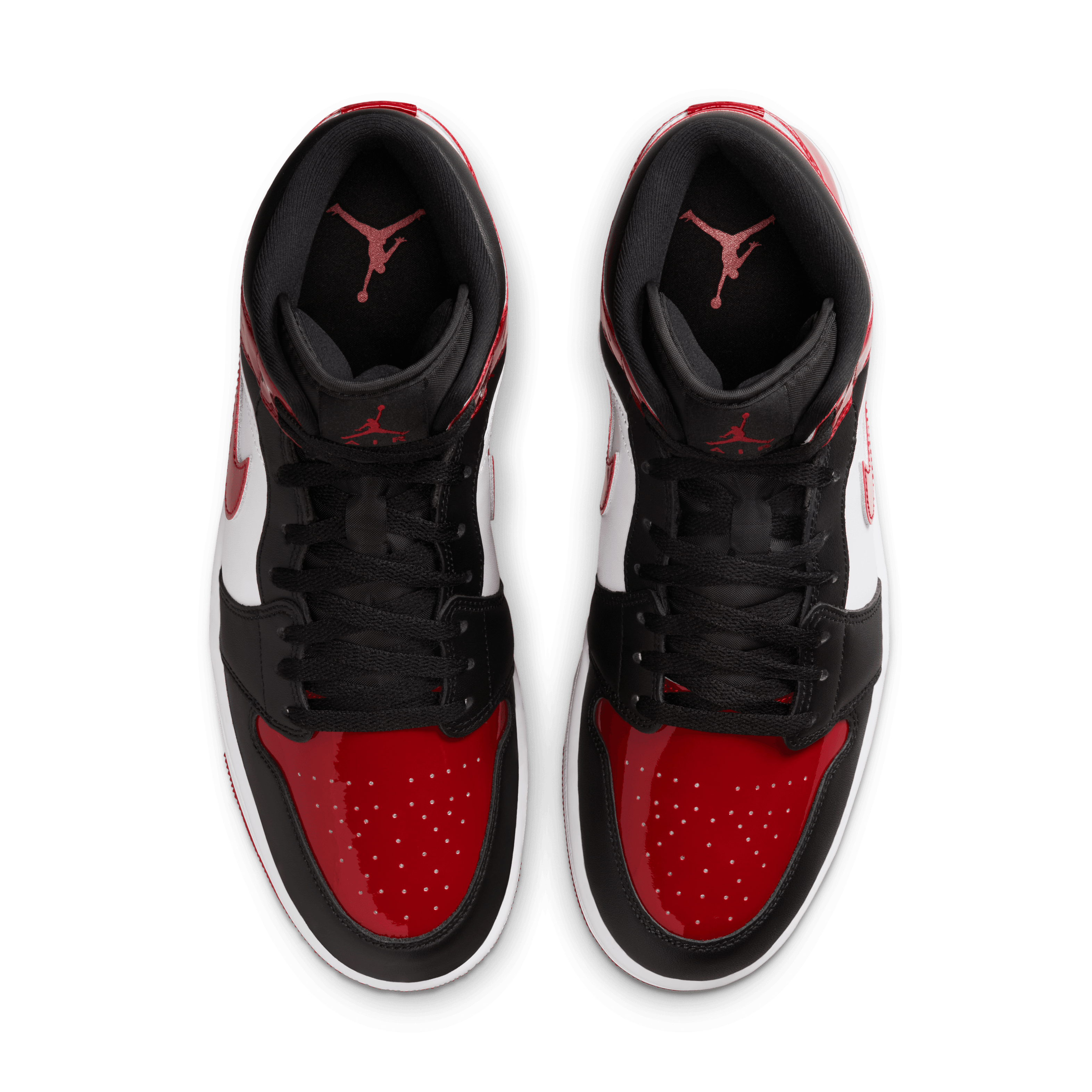 Men's Air Jordan 1 Mid SE "Patent Bred Toe"