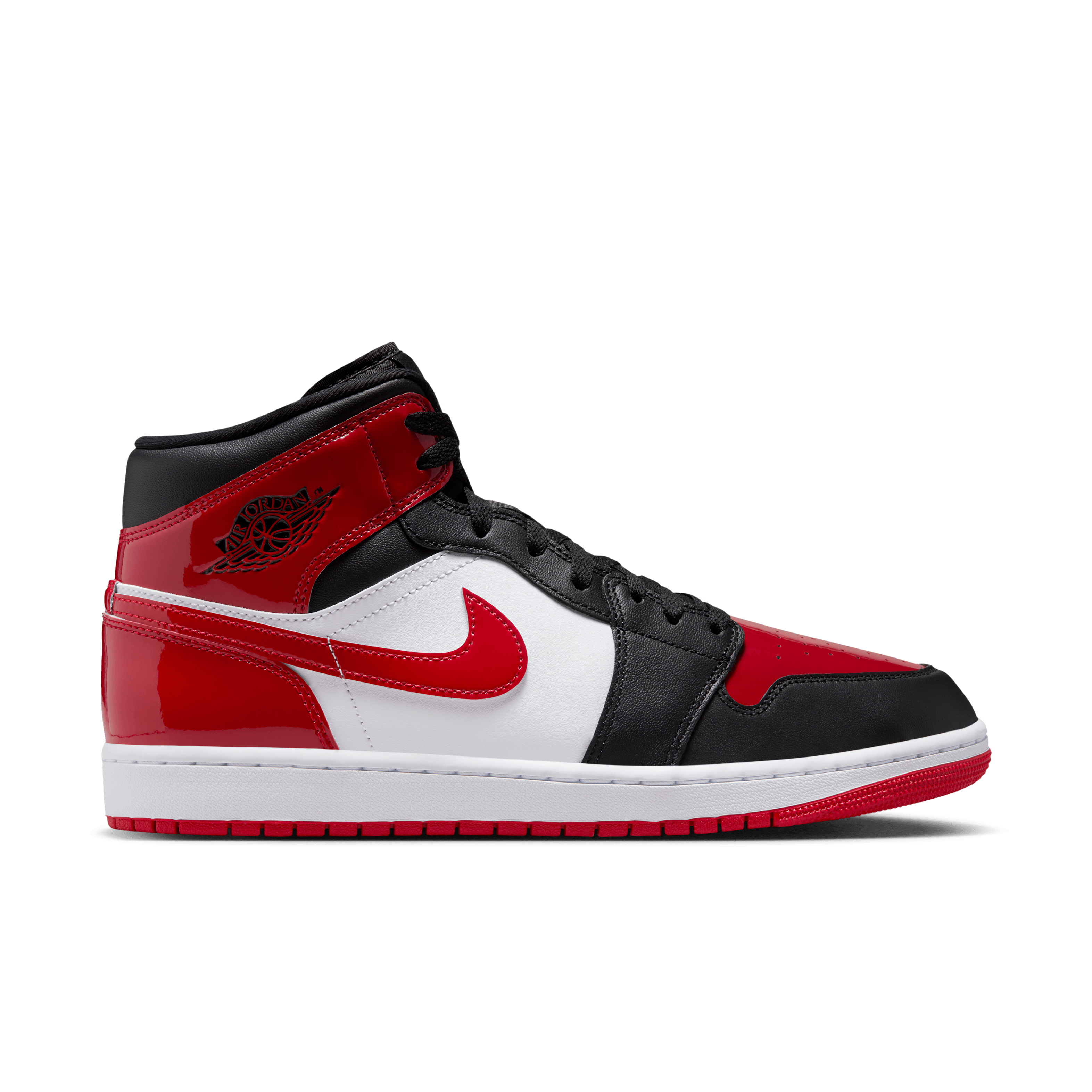 Men's Air Jordan 1 Mid SE "Patent Bred Toe"