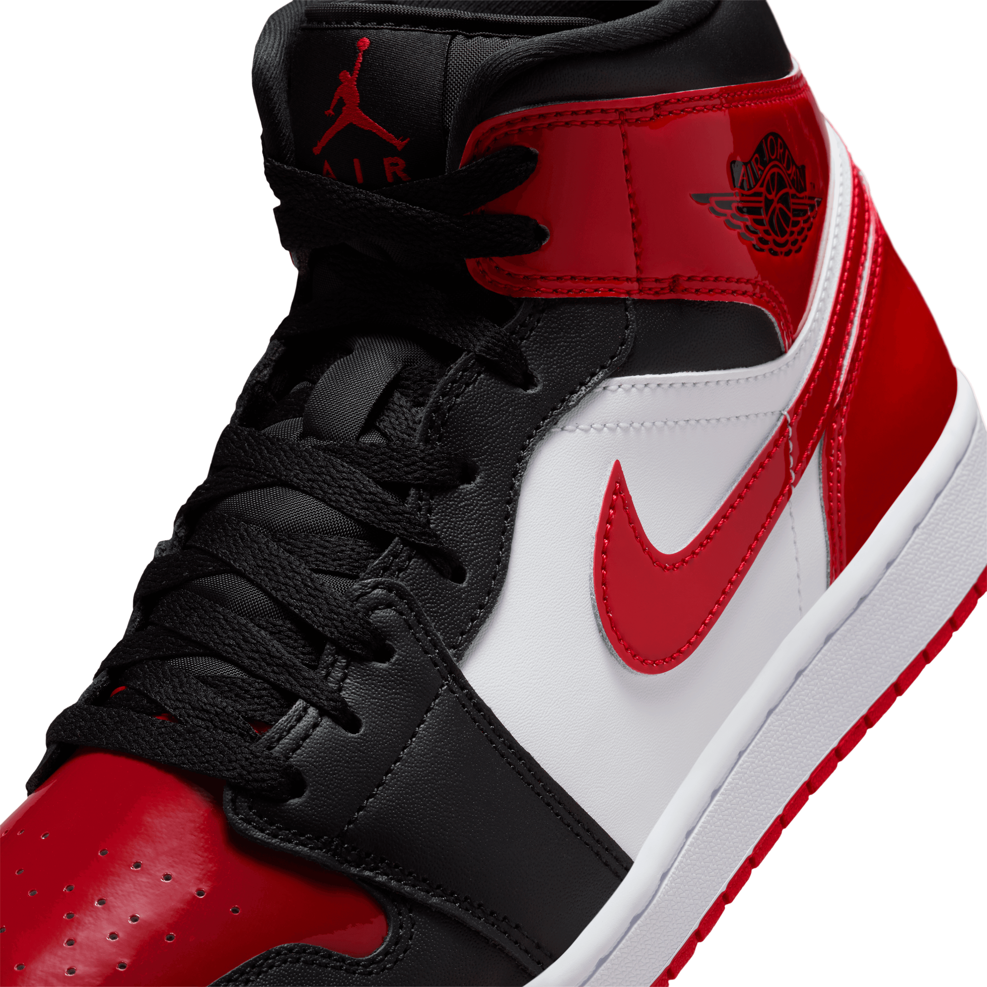Men's Air Jordan 1 Mid SE "Patent Bred Toe"