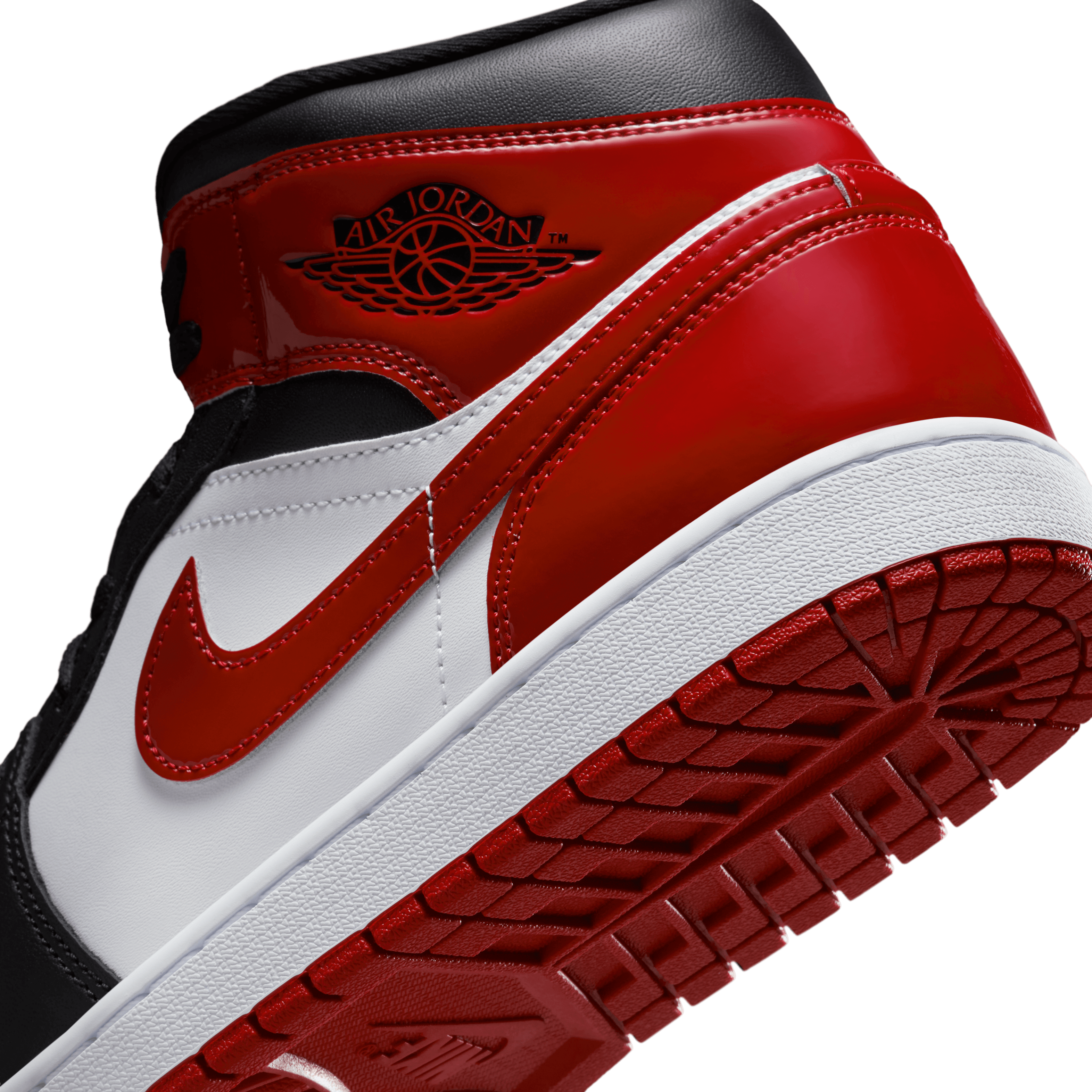 Men's Air Jordan 1 Mid SE "Patent Bred Toe"