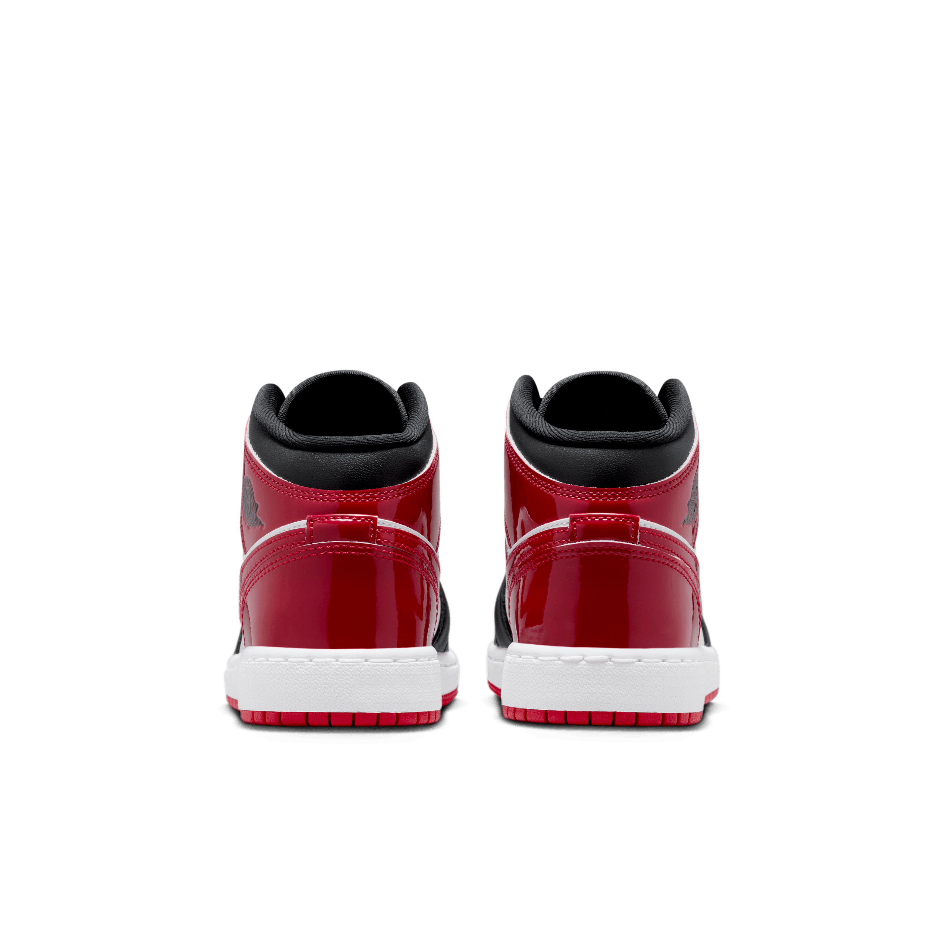 Kid's Air Jordan 1 Mid SE "Patent Bred Toe" Grade School