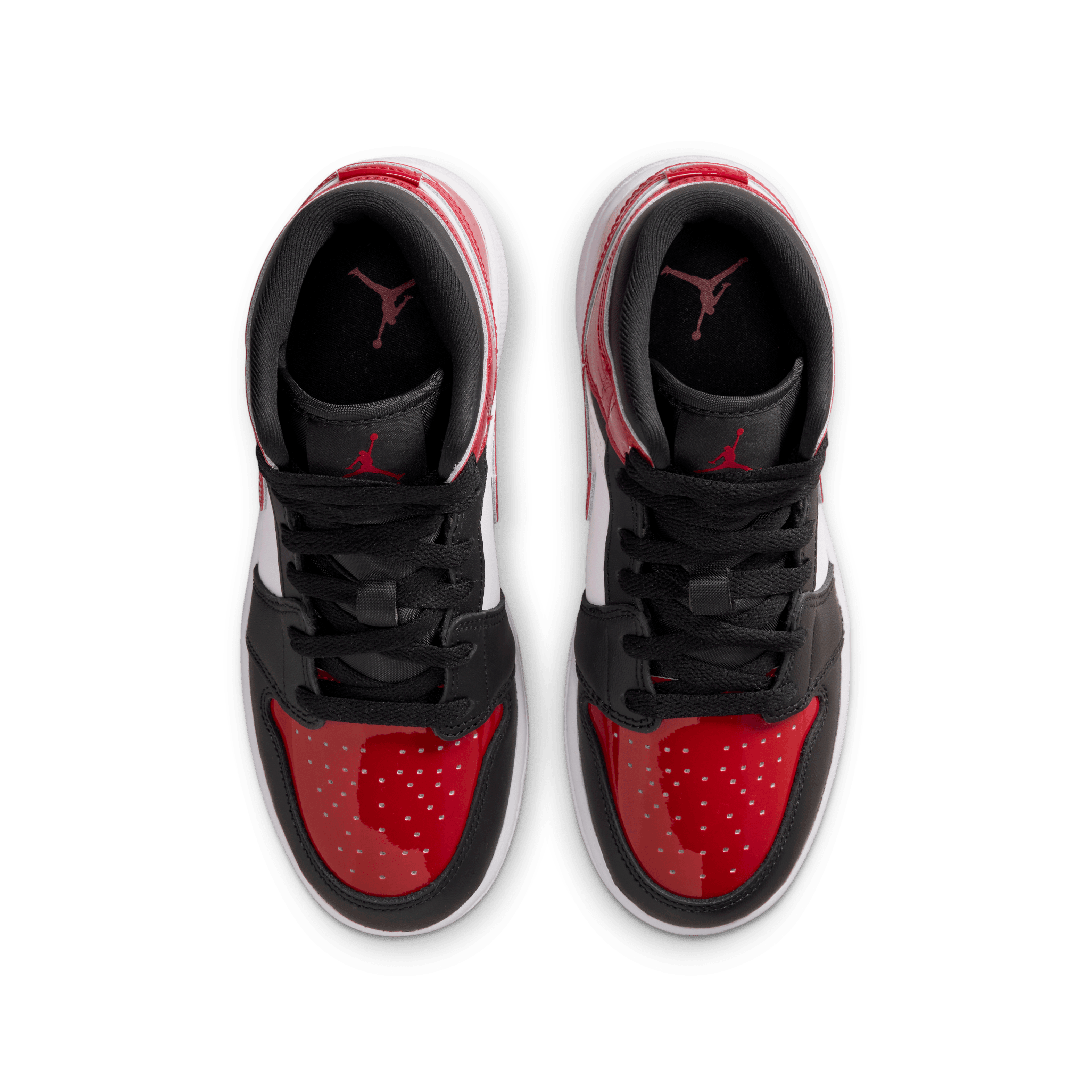 Kid's Air Jordan 1 Mid SE "Patent Bred Toe" Grade School