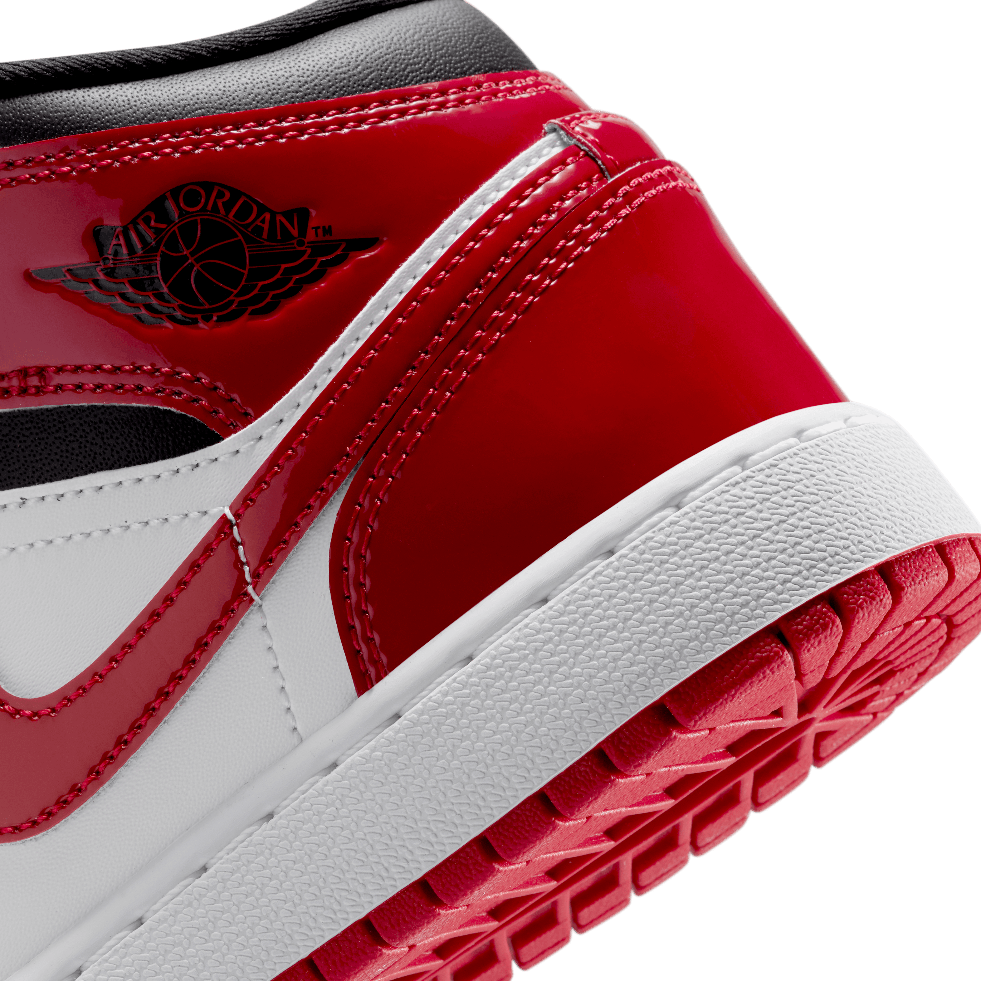 Kid's Air Jordan 1 Mid SE "Patent Bred Toe" Grade School