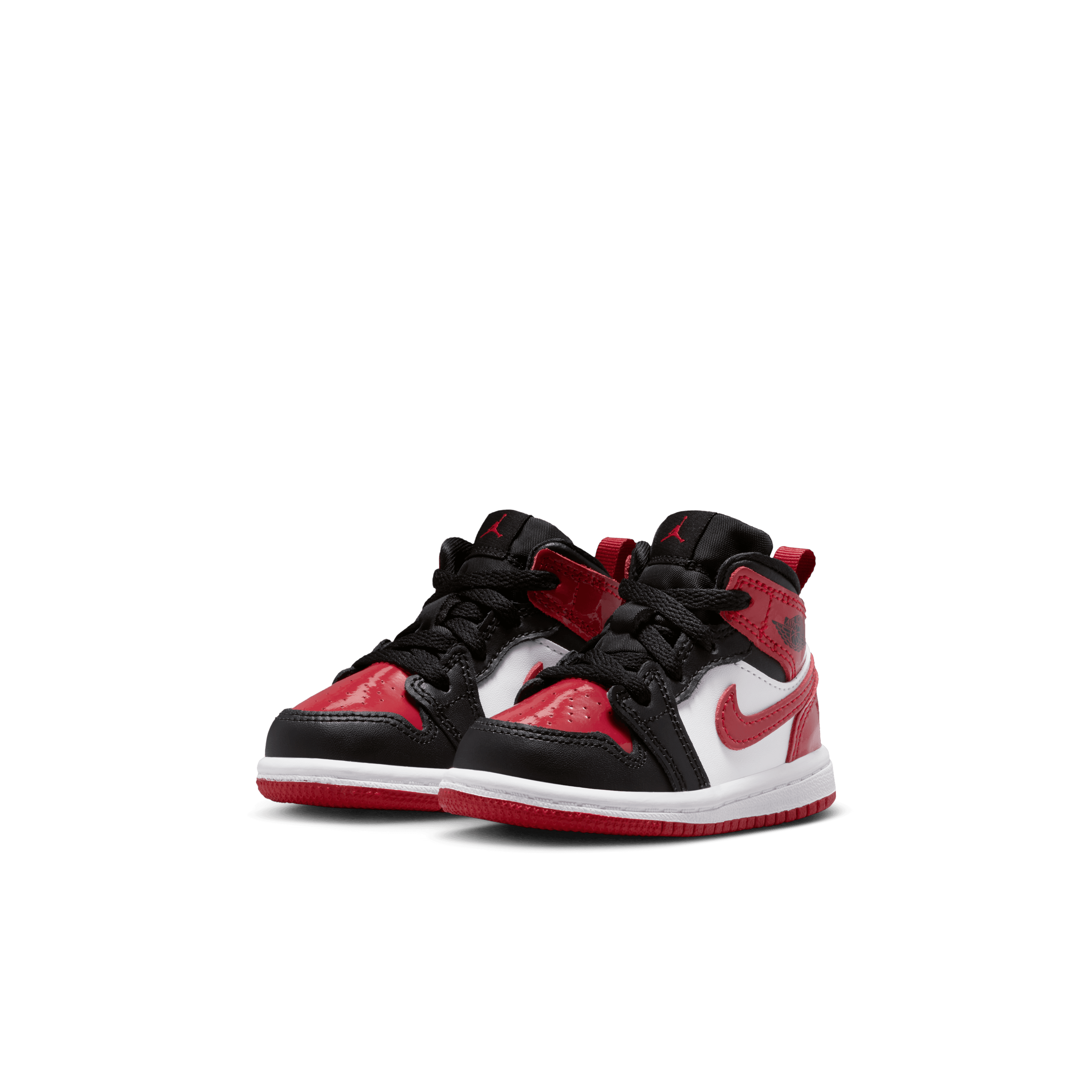 Kid's Jordan 1 Mid SE "Patent Bred Toe" Toddlers
