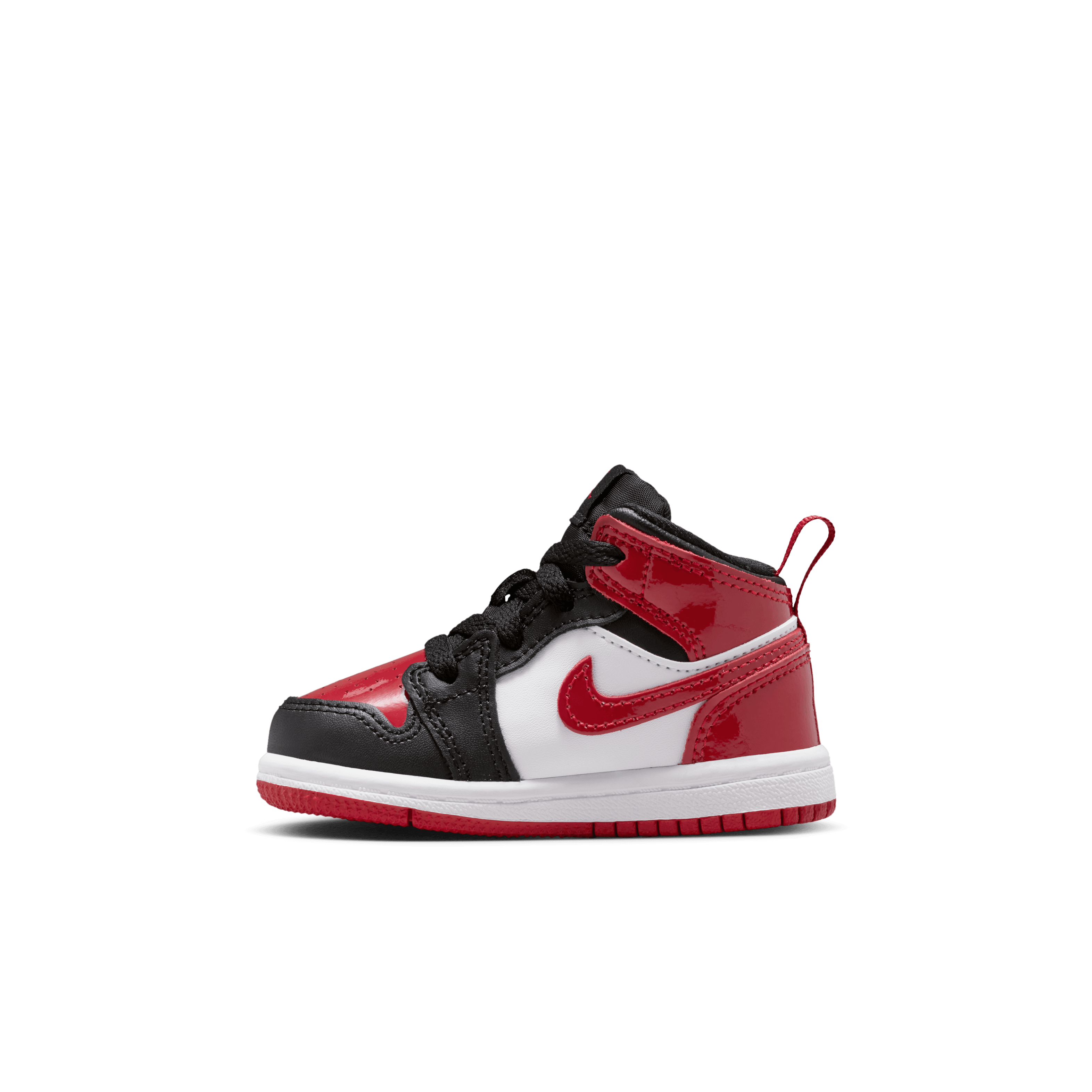 Kid's Jordan 1 Mid SE "Patent Bred Toe" Toddlers