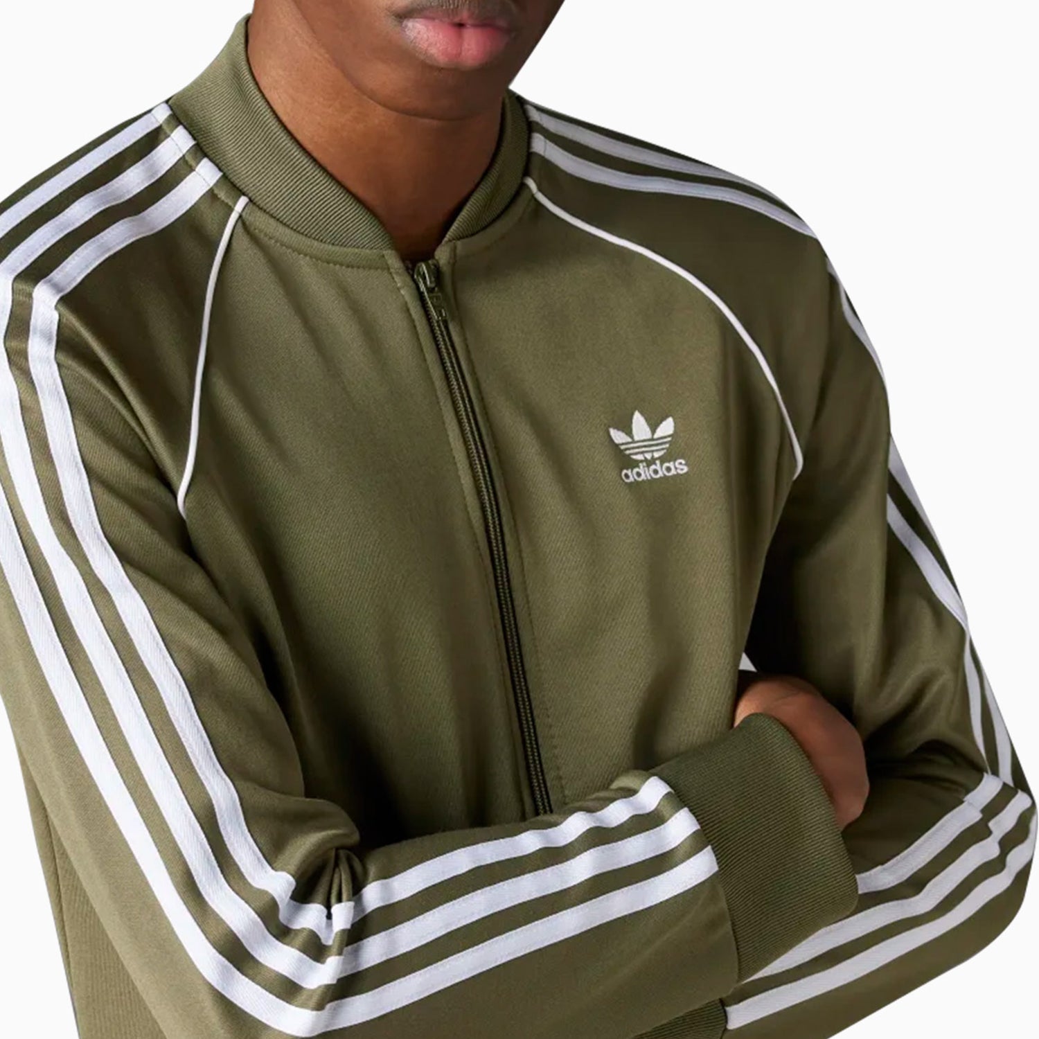 Olive green adidas tracksuit hotsell