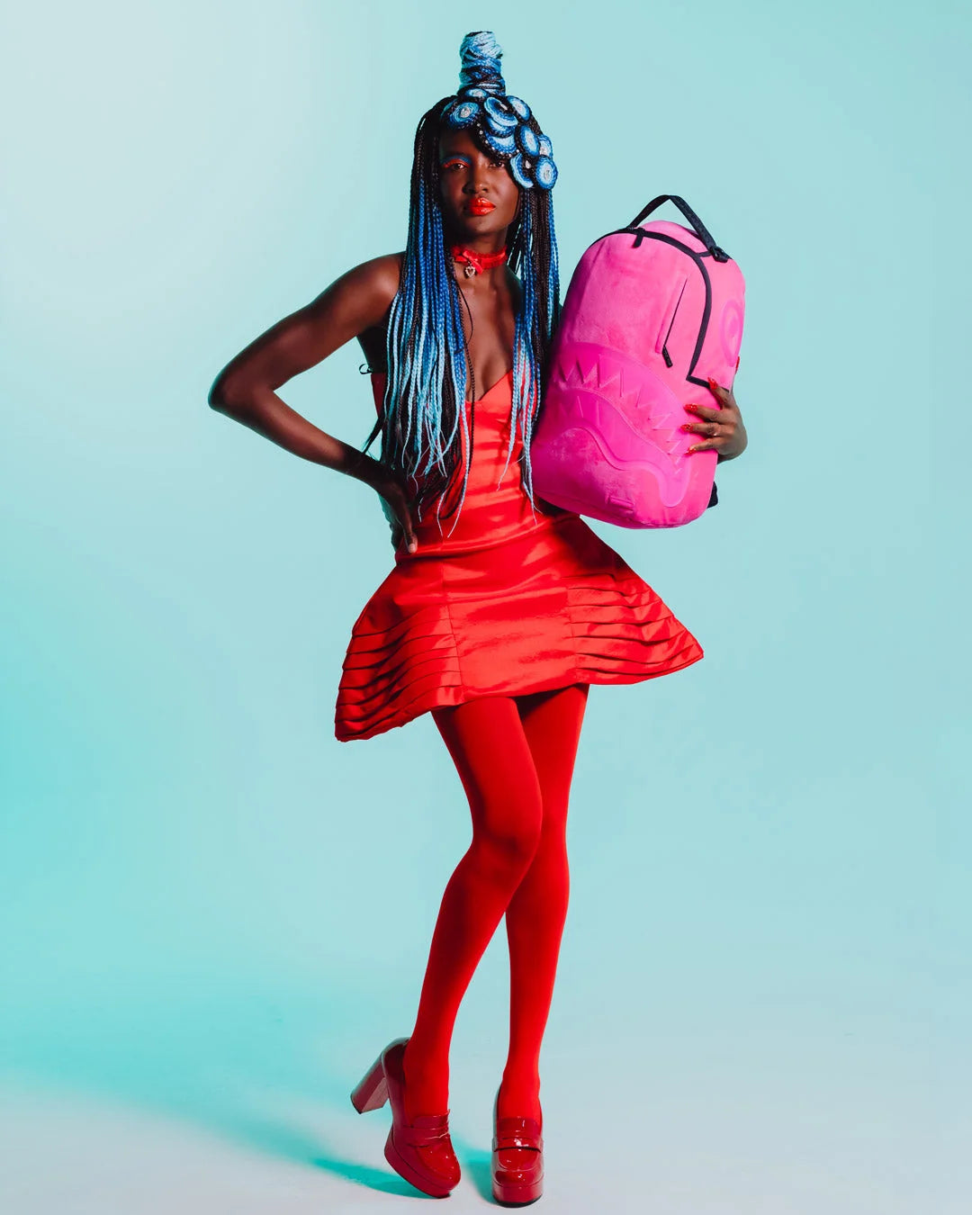 Shinobi Sharks In Paris Backpack (Hot Pink)