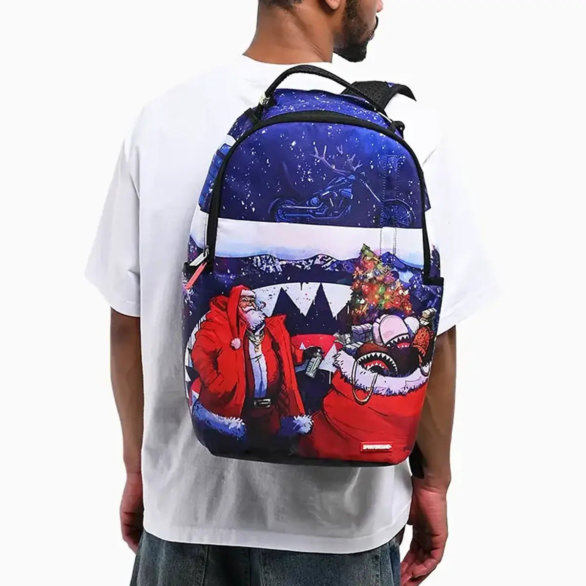 Santa Sketchy Paint Backpack Sprayground - Tops and Bottoms USA